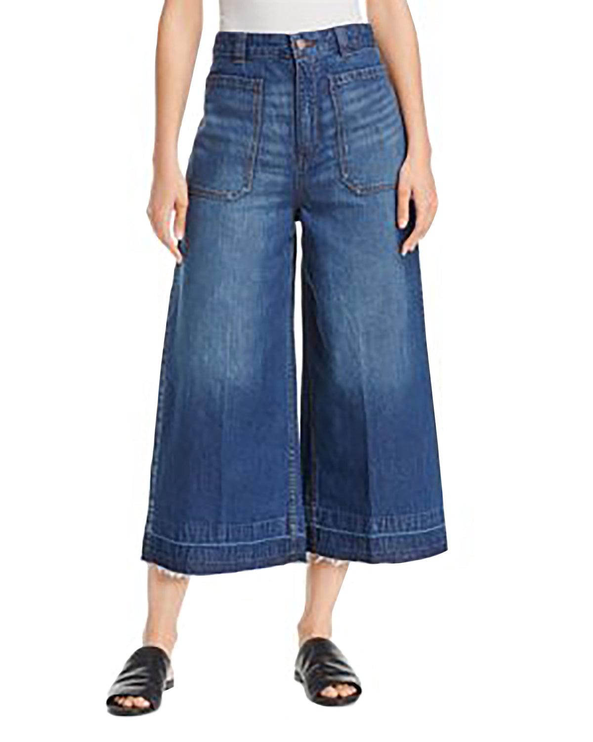 Free People Dawn to Dusk Wide-leg Crop Jeans Denim 26