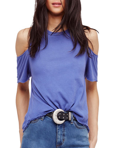Free People Womens Taurus Cold Shoulder Casual T-Shirt