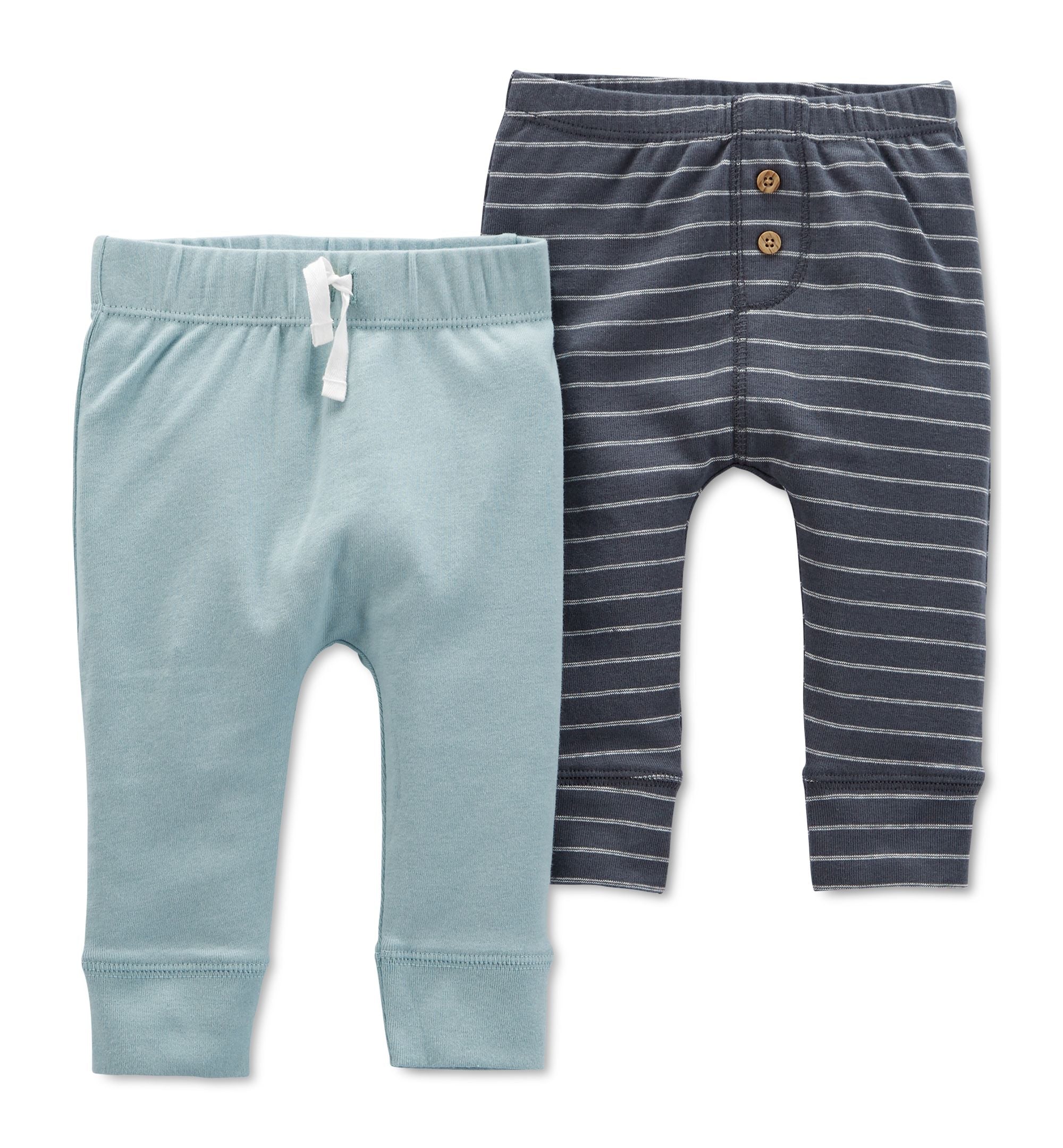 Carters Baby Boys 2 Pk. Cotton Striped Sold Pants