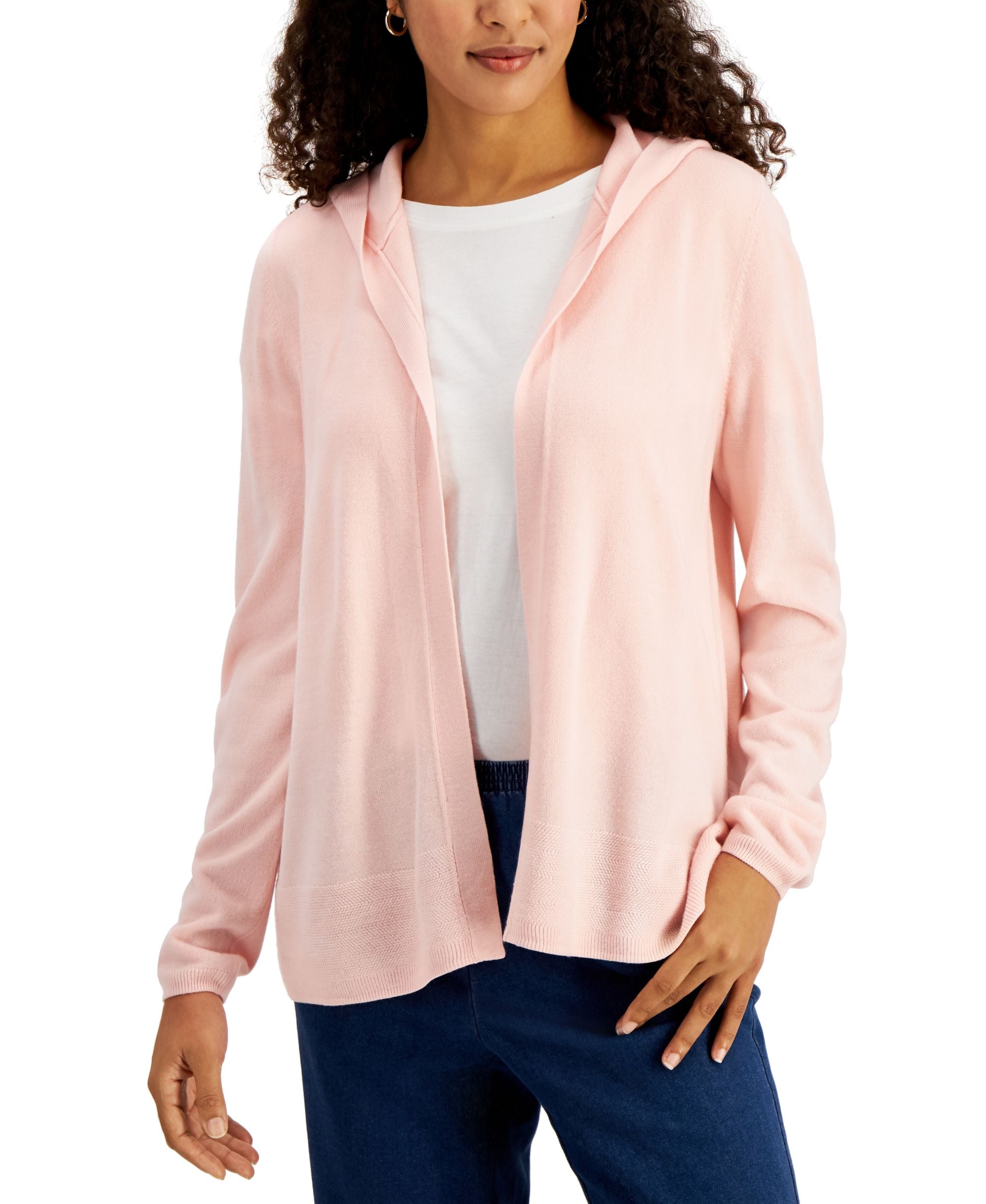 Karen Scott Luxsoft Hooded Cardigan