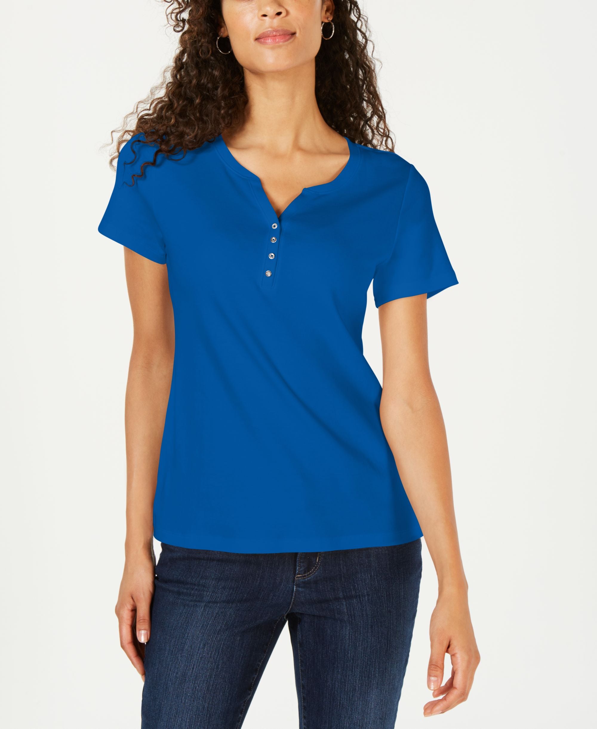 Short Sleeve Henley Top