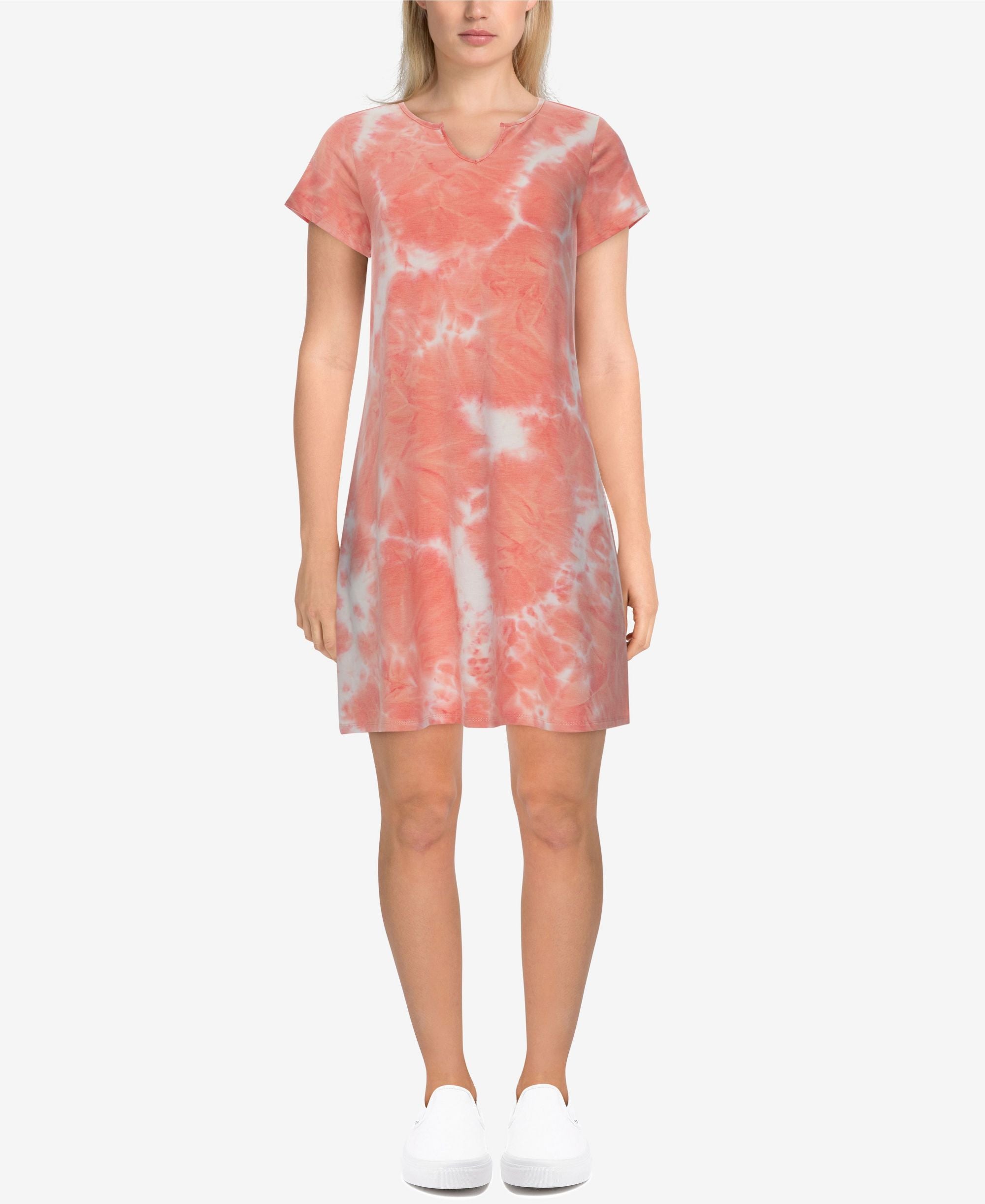 Ruby Rd. Plus Size Tie-dye Baby Short Sleeve Dress