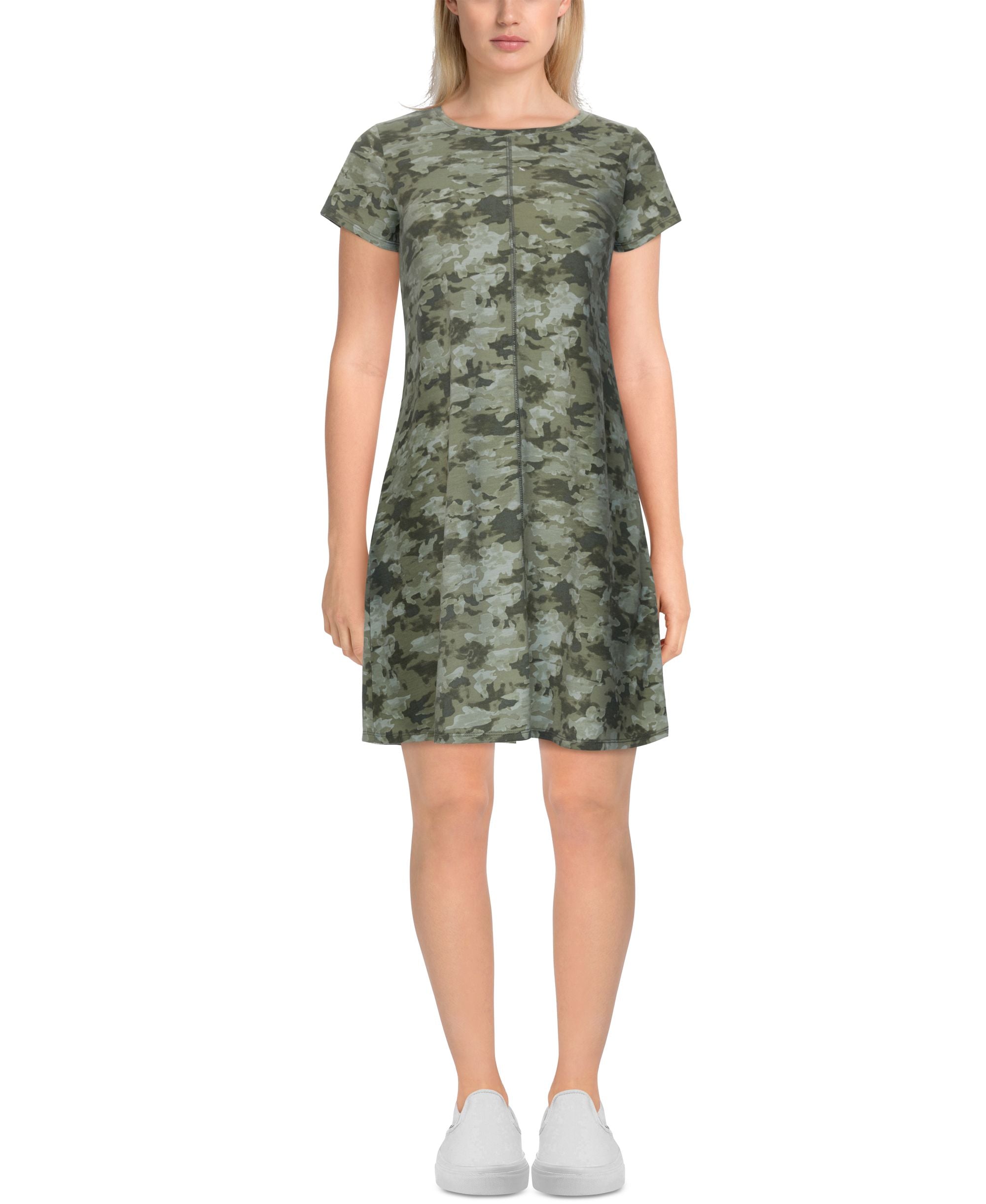 Ruby Rd. Petite Camouflage T-Shirt Dress