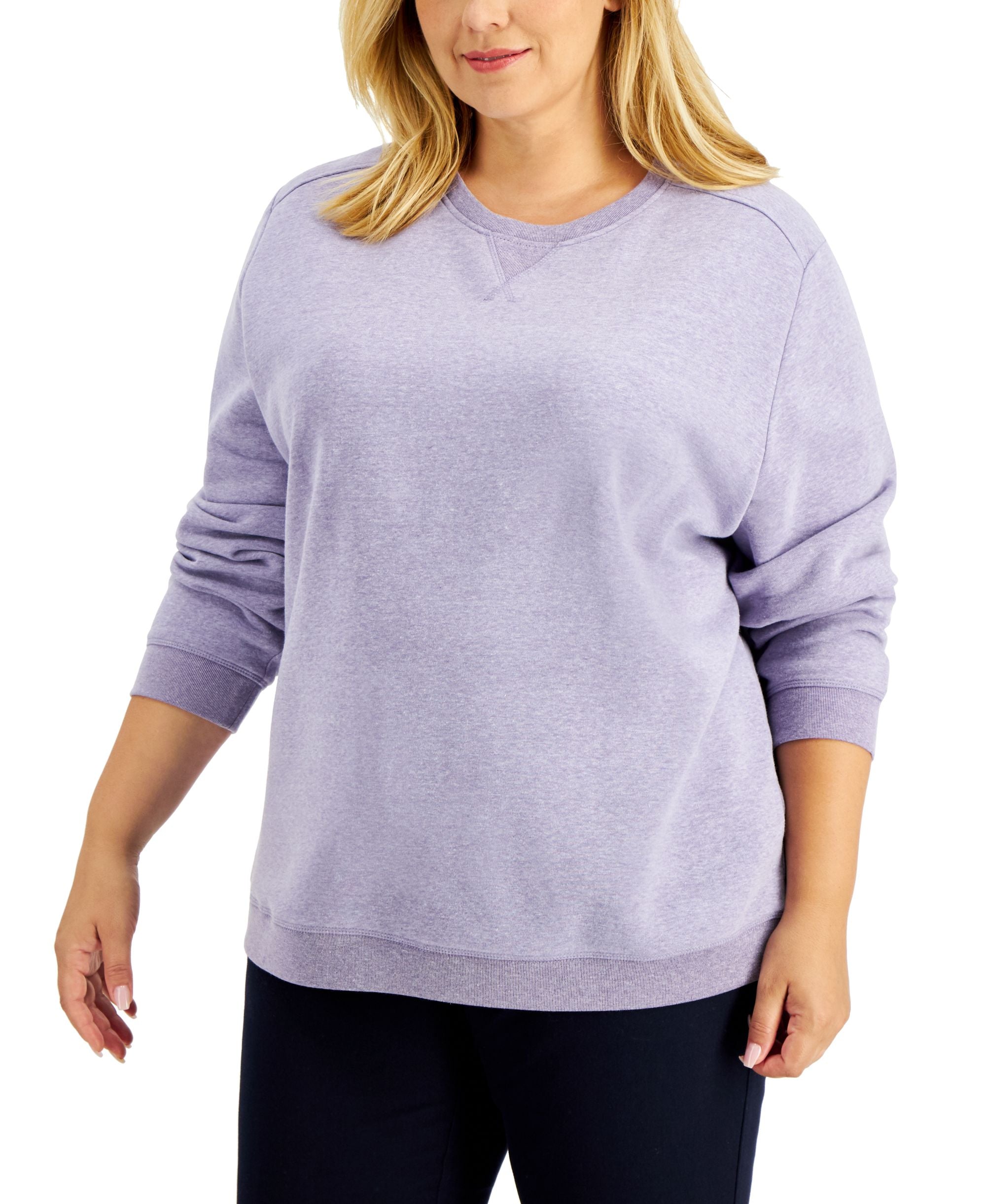 Karen Scott Plus Size Crewneck Sweatshirt