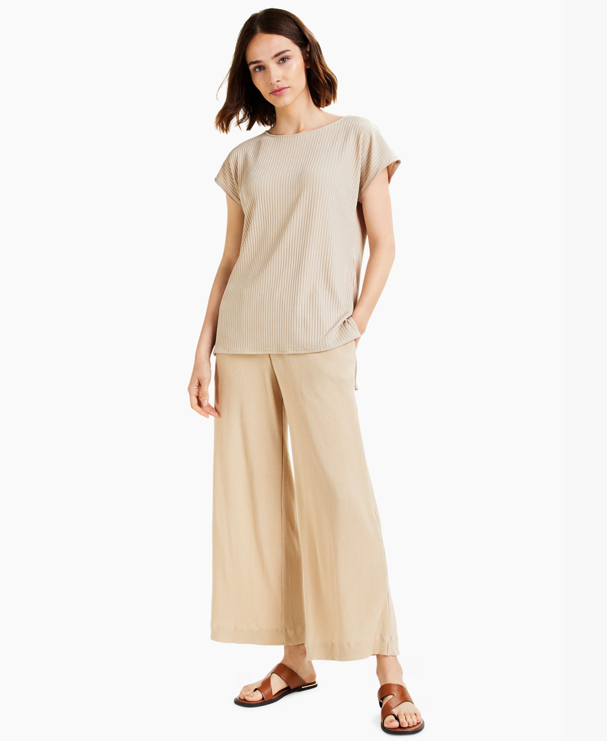 Alfani Ribbed High-Low Tunic
