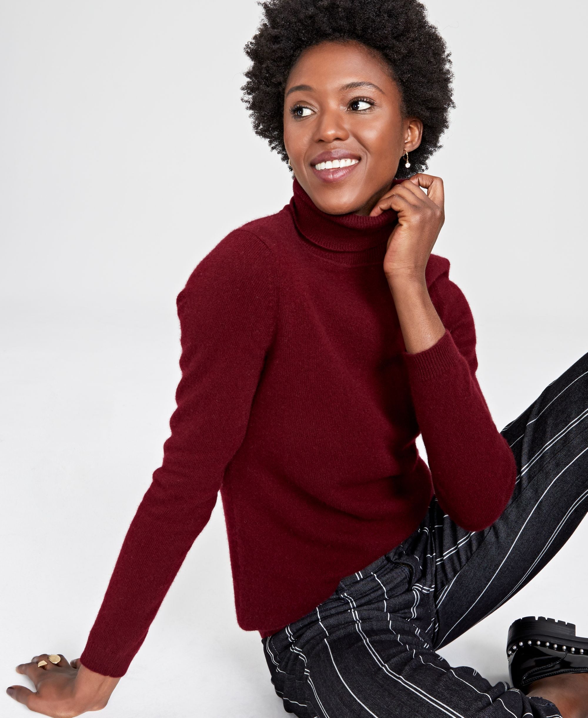 Women's 100% Cashmere Turtleneck Sweater