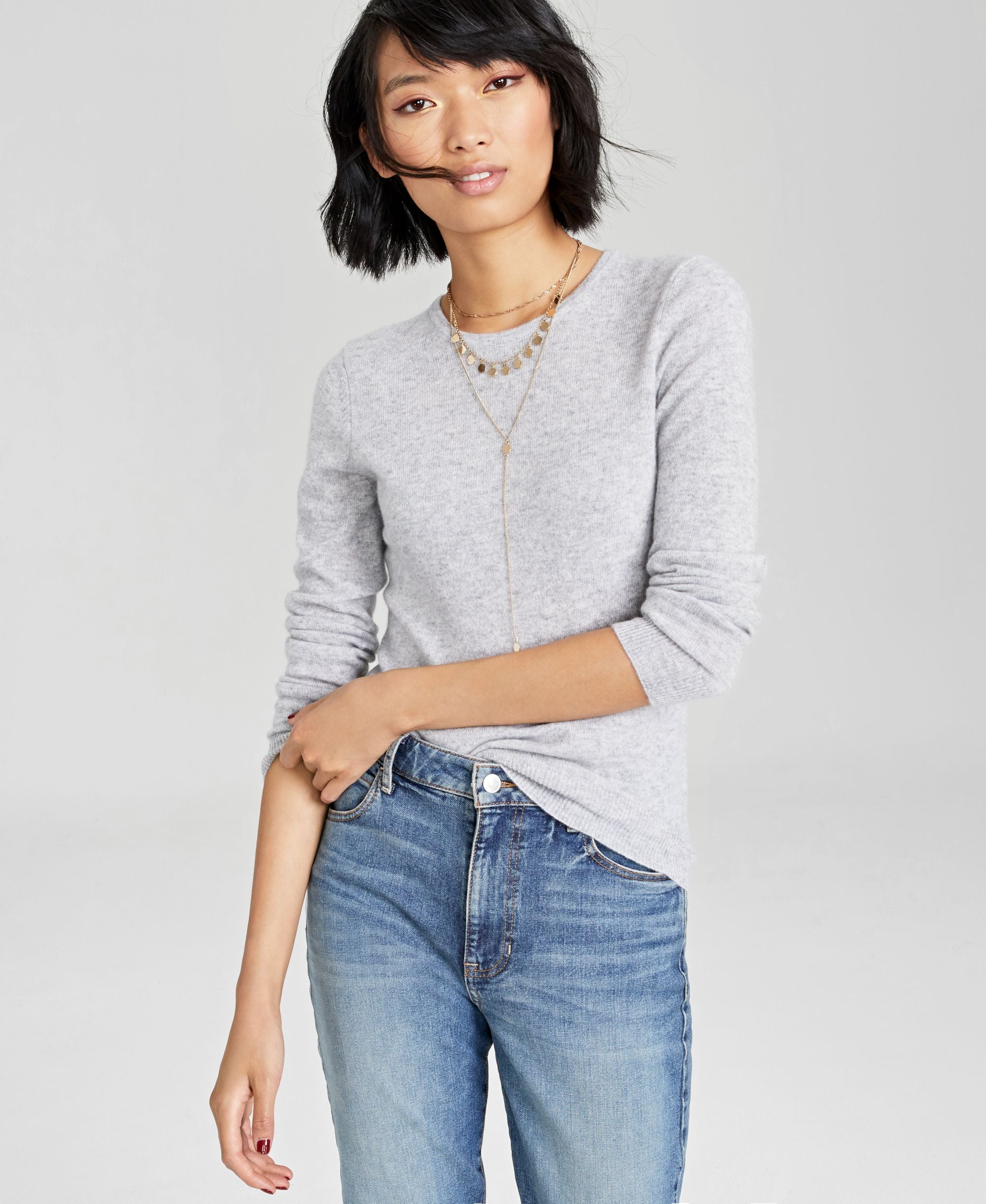 Women's 100% Cashmere Crewneck Sweater