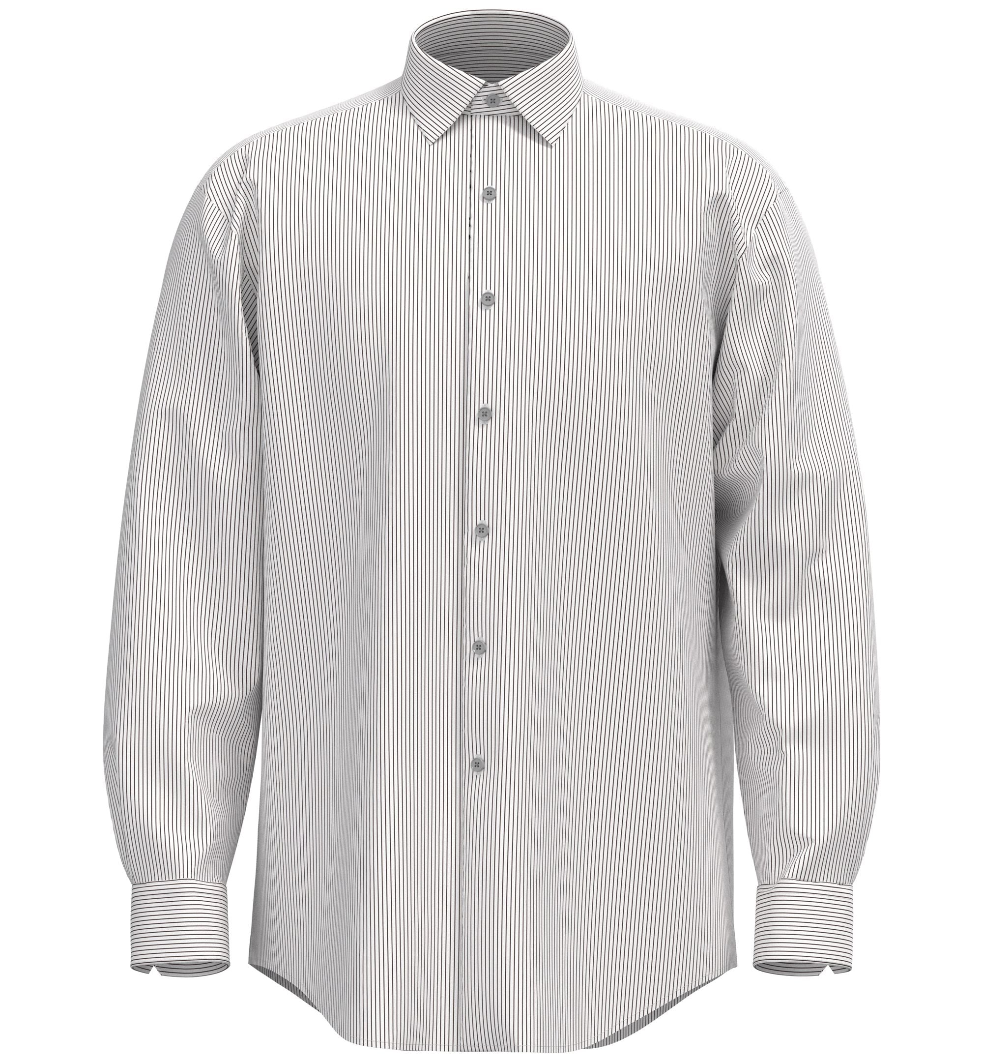 Alfani Mens Regular Fit Striped Dress Shirt