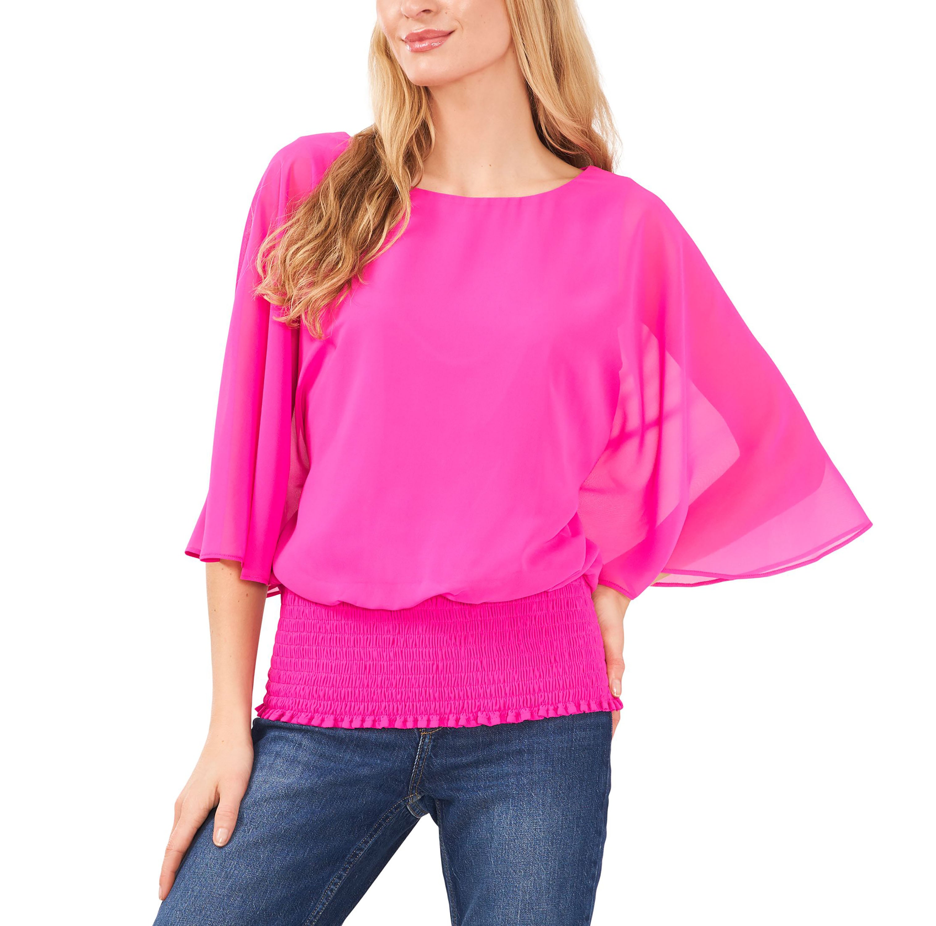 Women's Smocked-Waist Top