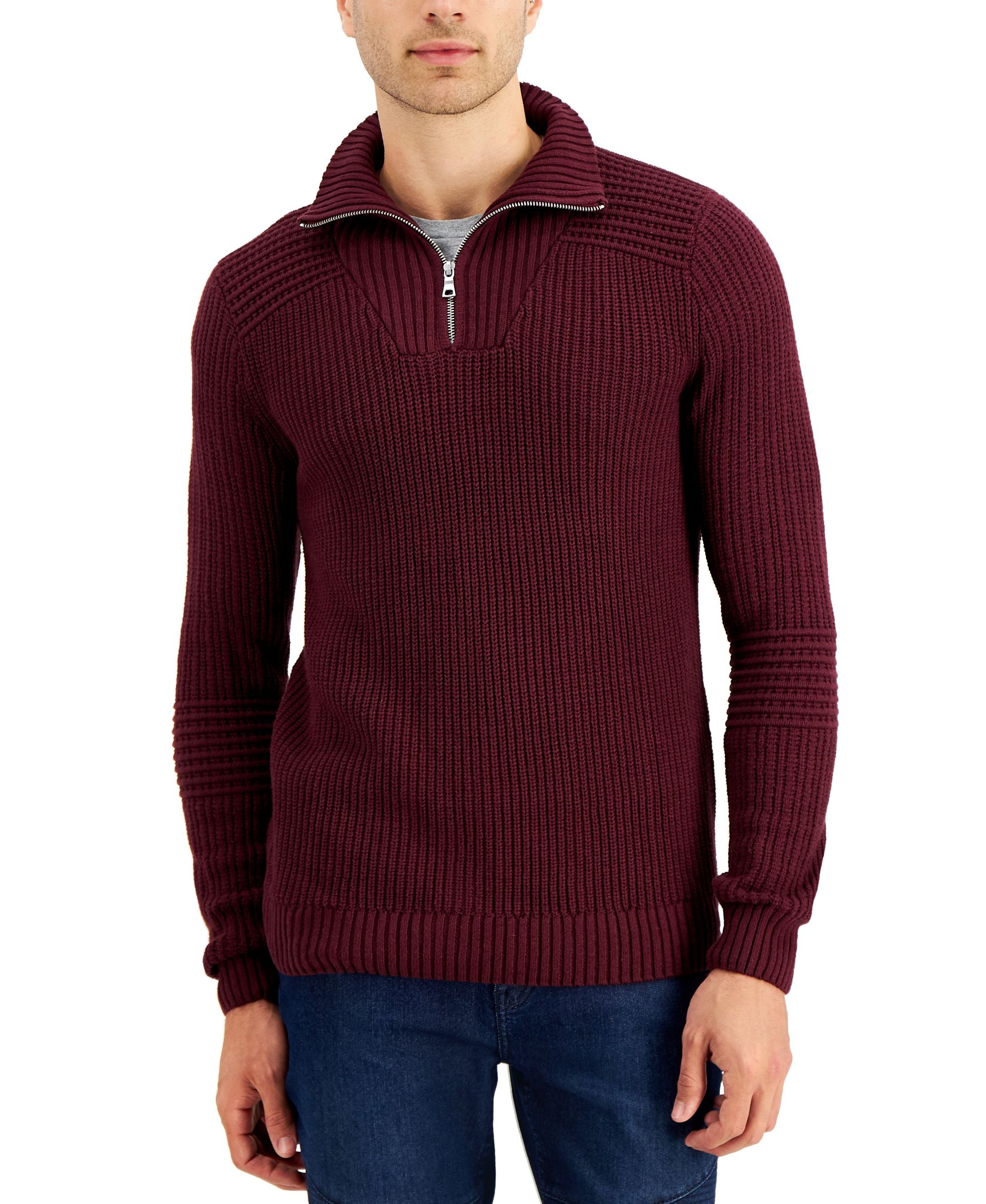 International Concepts Mens Matthew Quarter Zip Sweater
