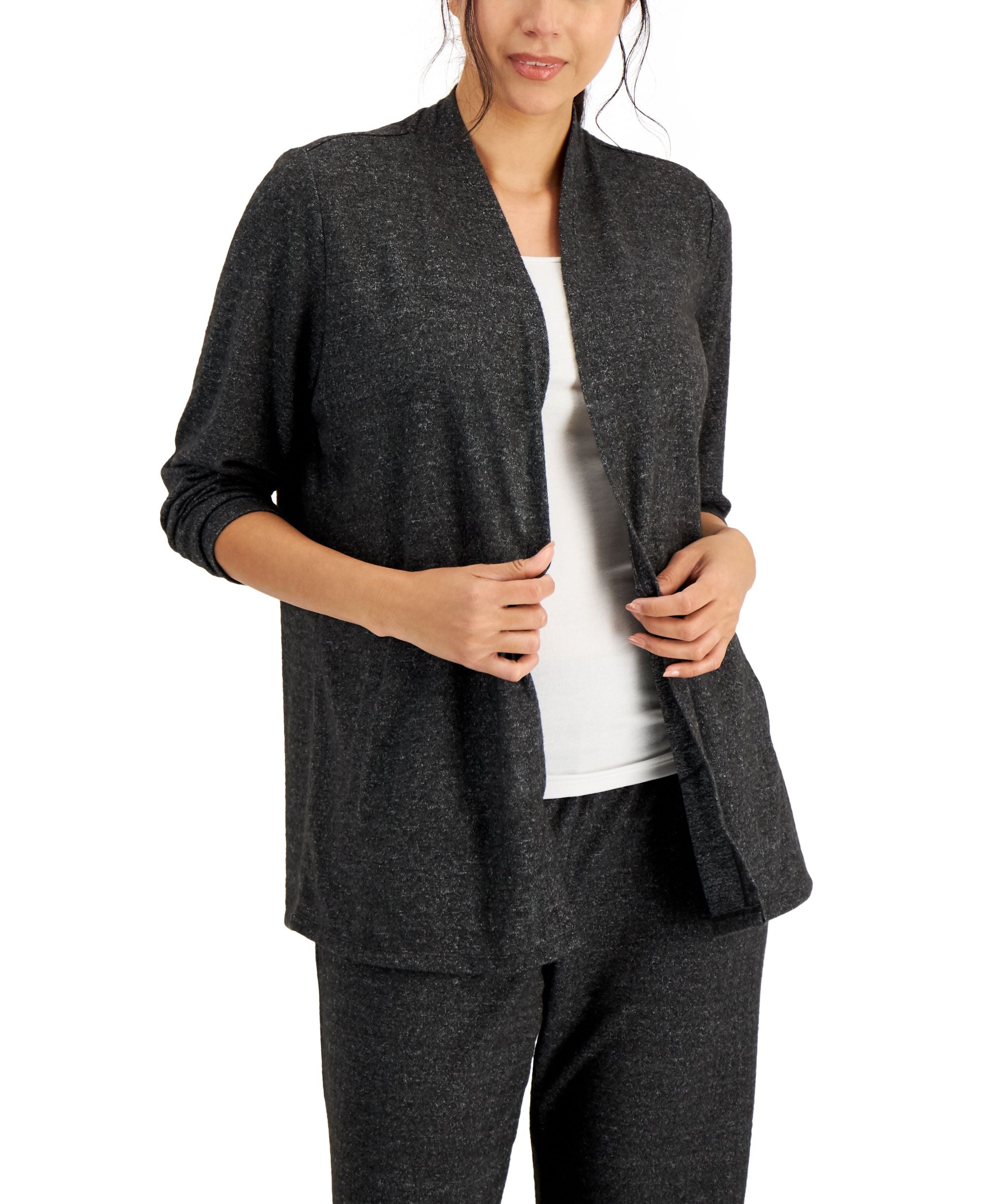 Karen Scott Fleece Cardigan