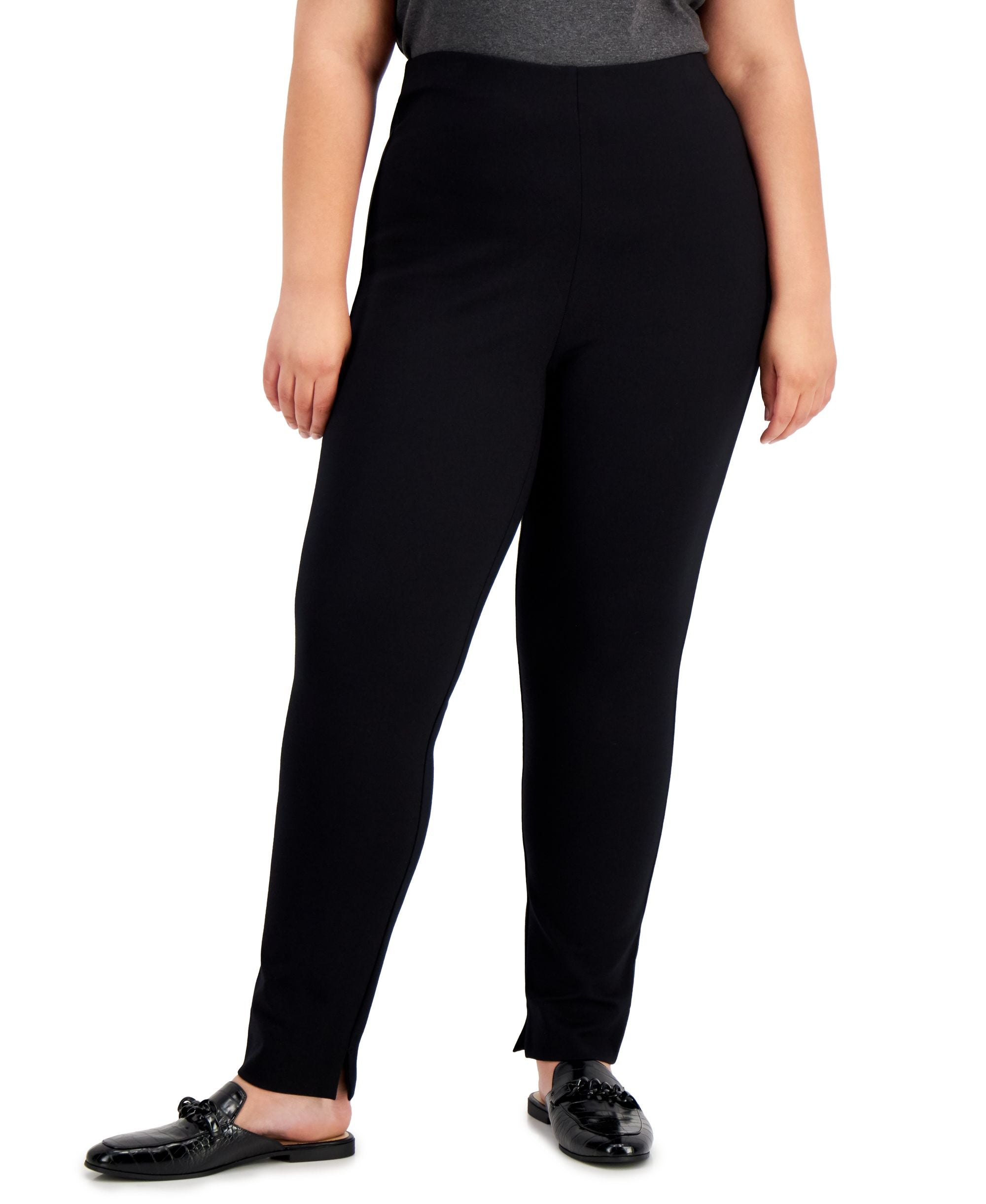 Alfani Plus Size Split Hem Pull On Pants