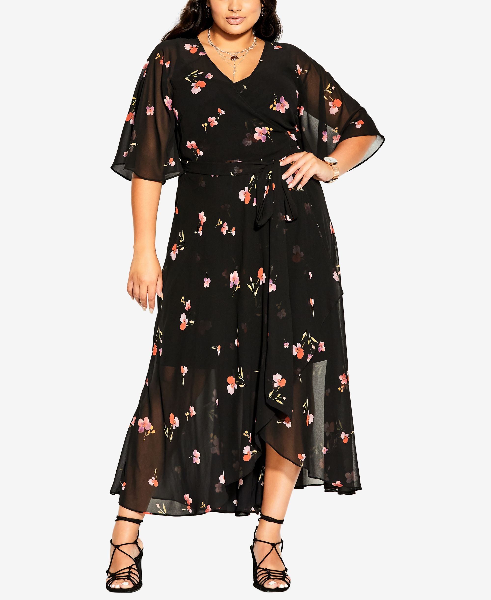 City Chic Trendy Plus Size Petal Maxi Dress