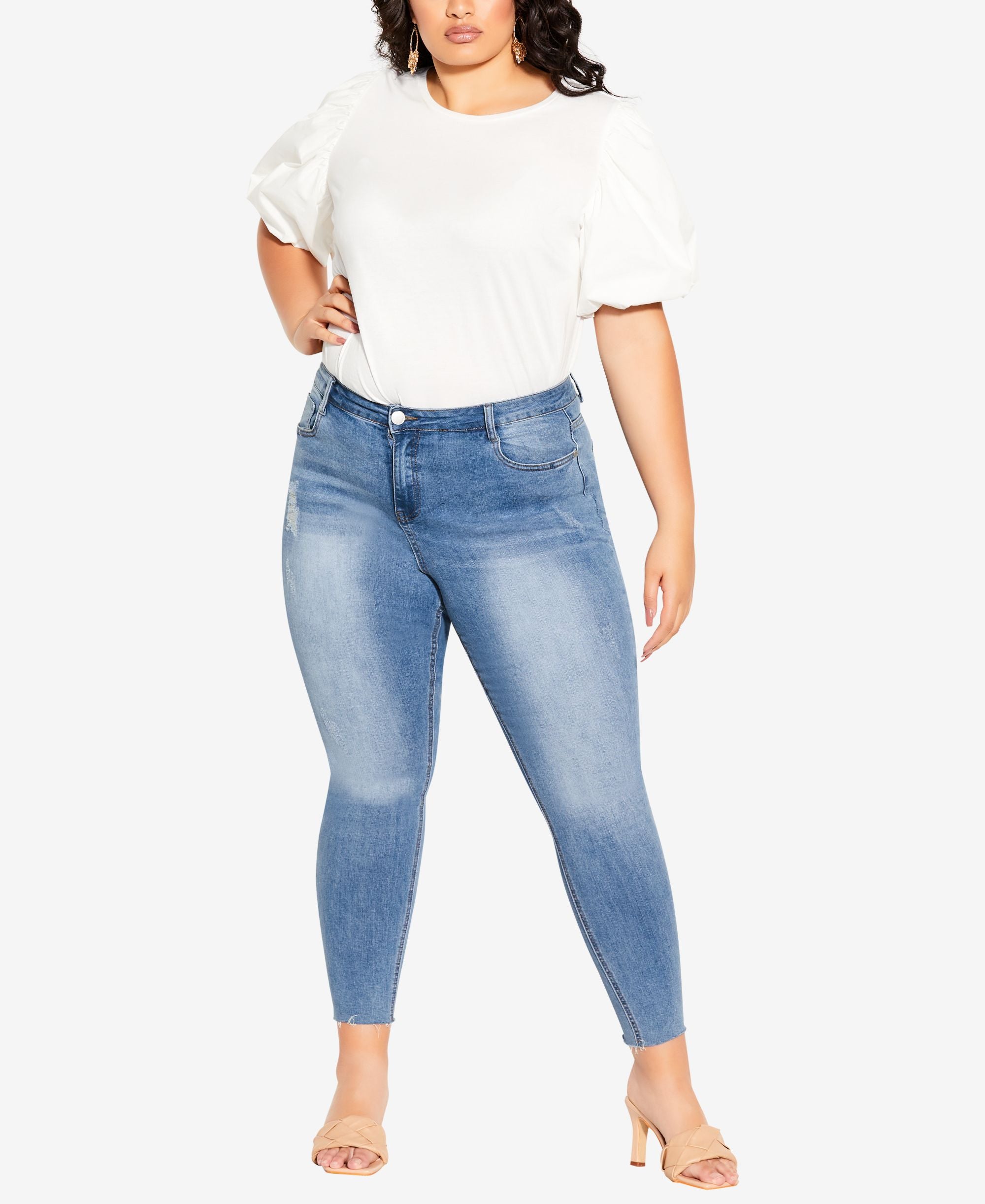City Chic Trendy Plus Size Harley Crush Skinny Jeans
