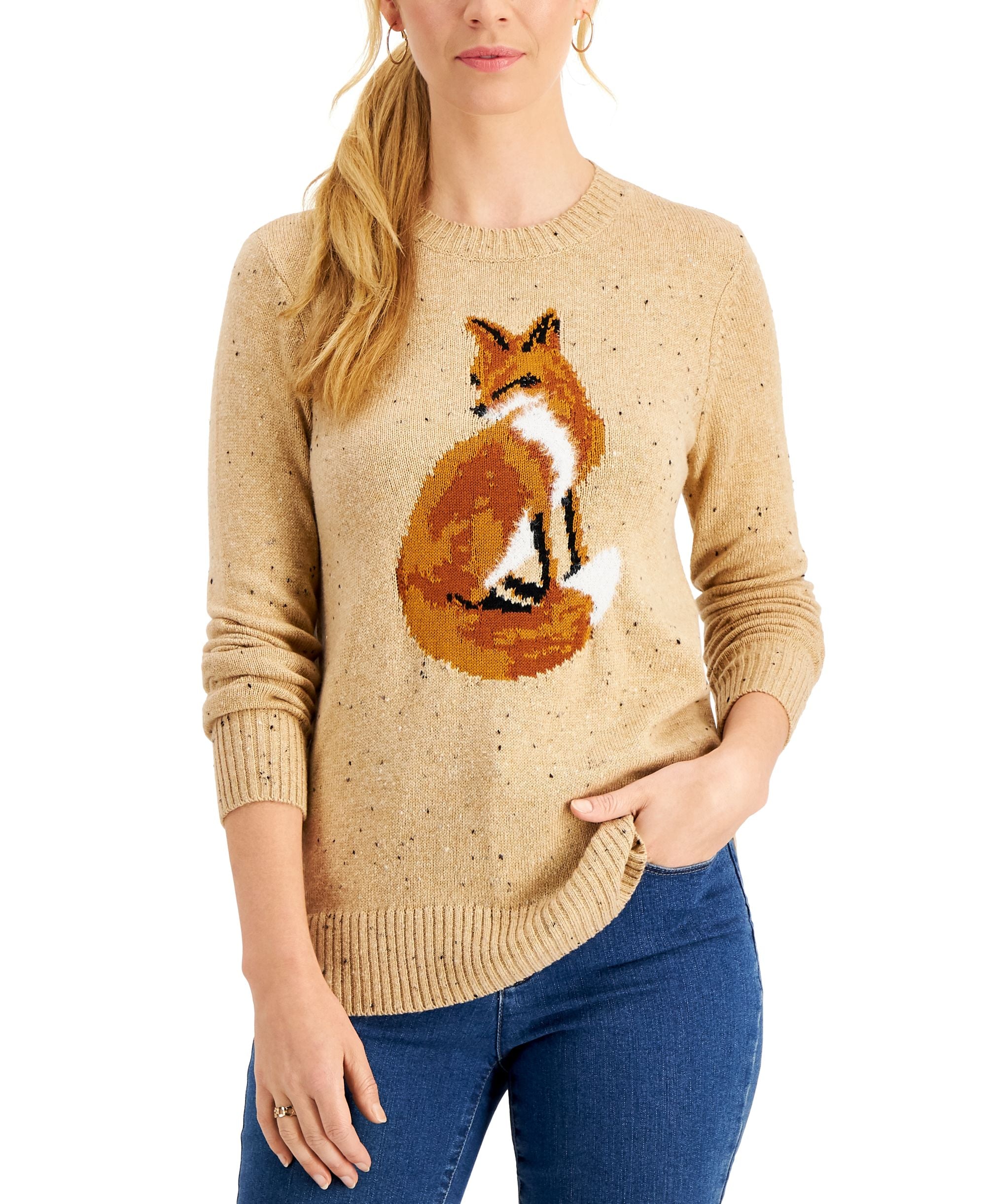 Charter Club Fox Print Sweater