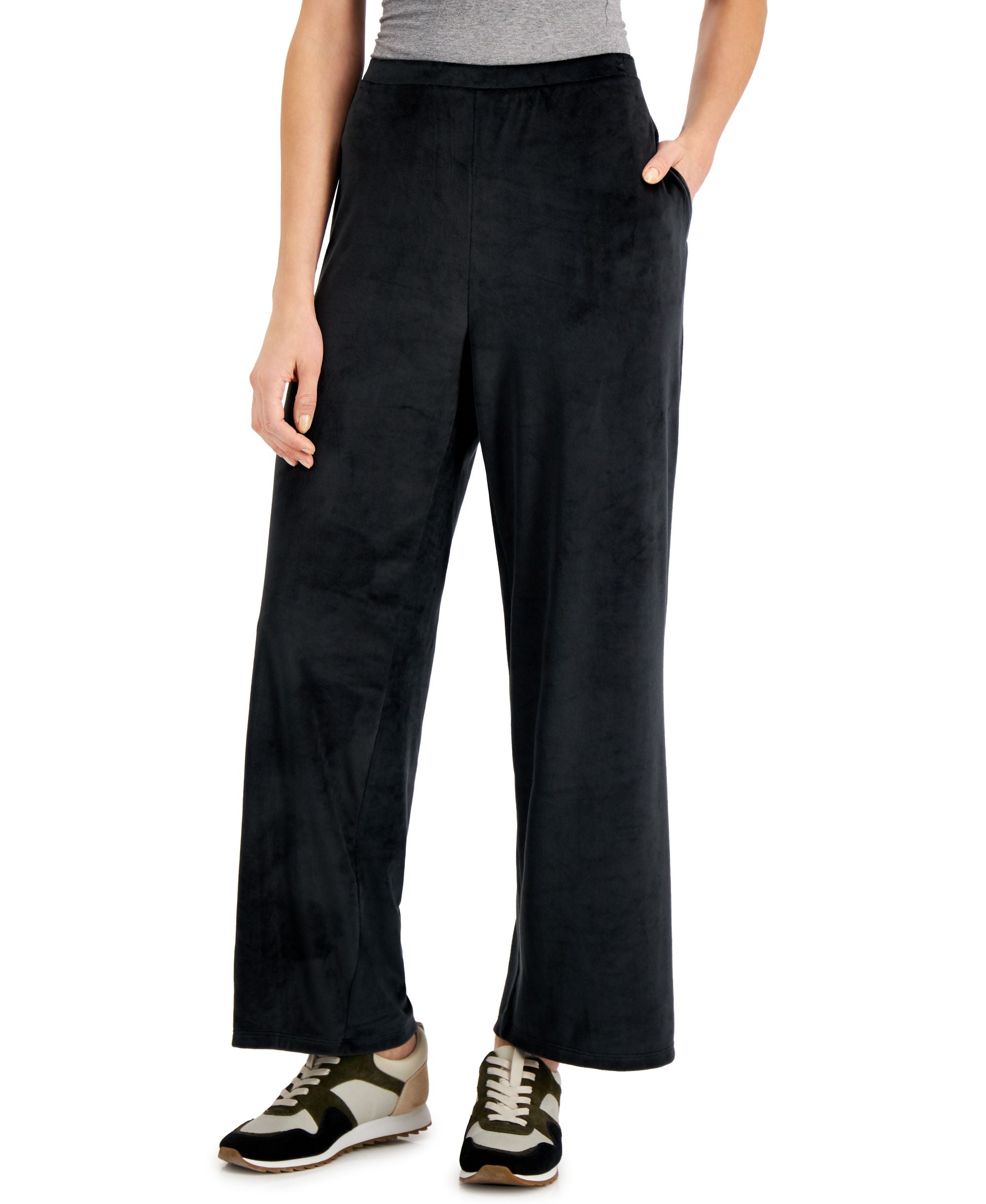 Charter Club Velour Wide Leg Pants