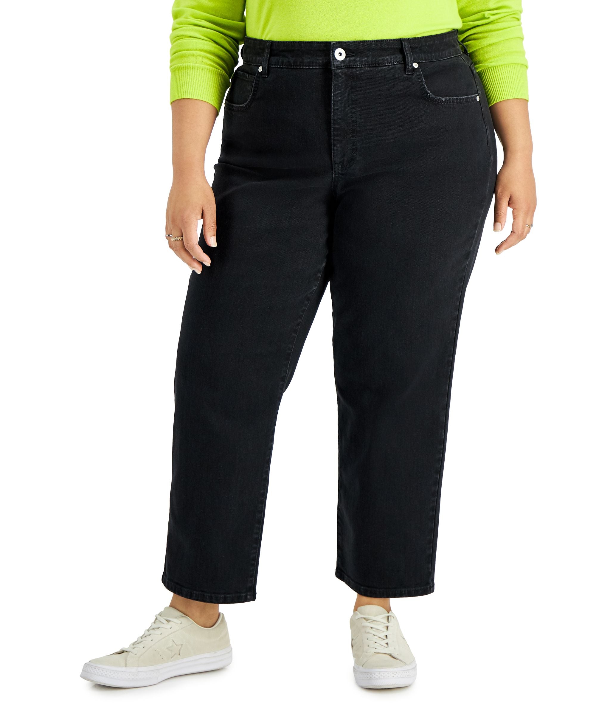 Style & Co Plus Size High Rise Mom Jeans