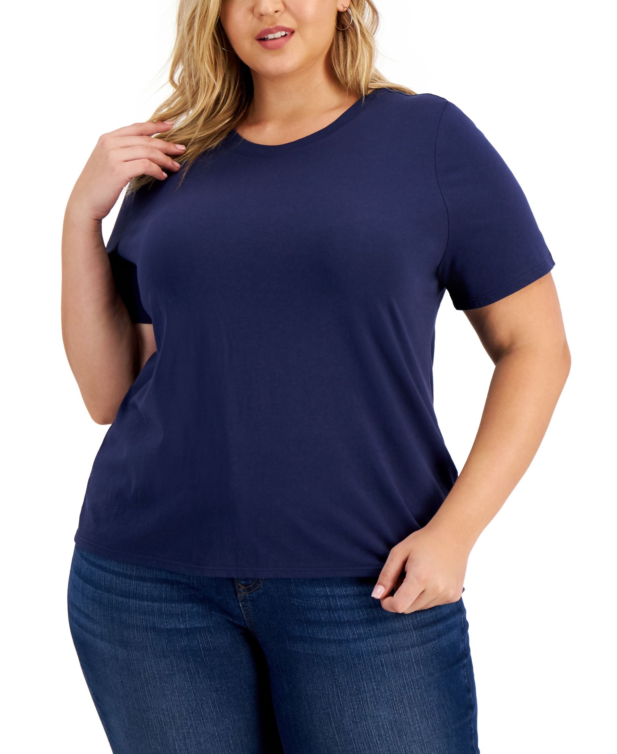 INC International Concepts Plus Size Cotton T-Shirt