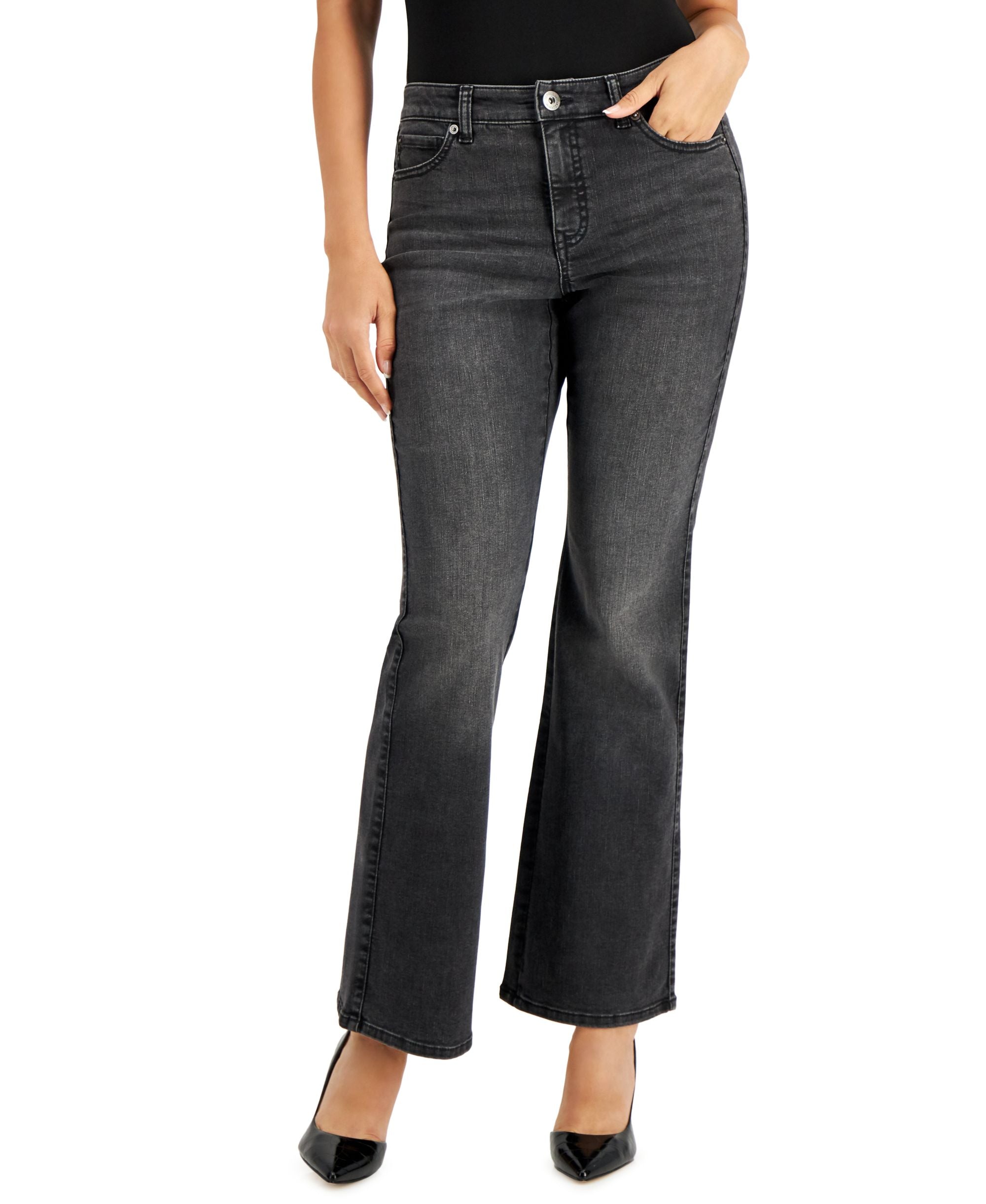 INC International Concepts Mid Rise Bootcut Jeans