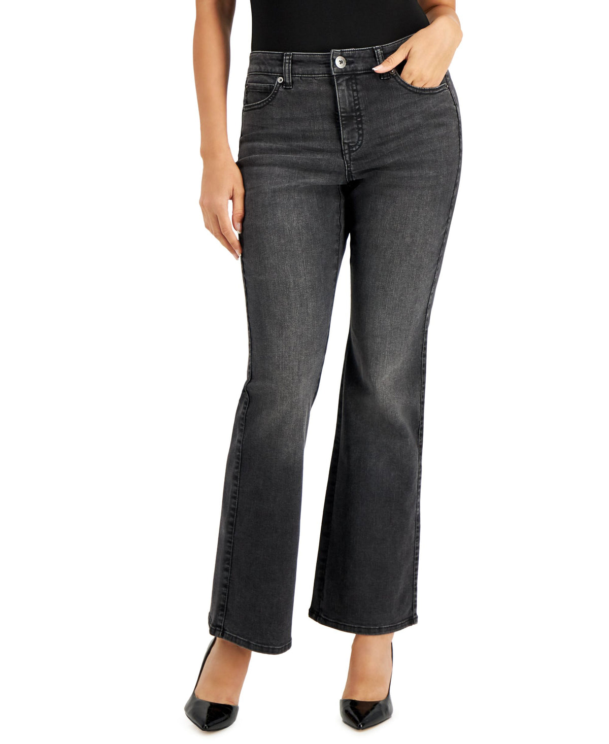 INC International Concepts Mid Rise Bootcut Jeans