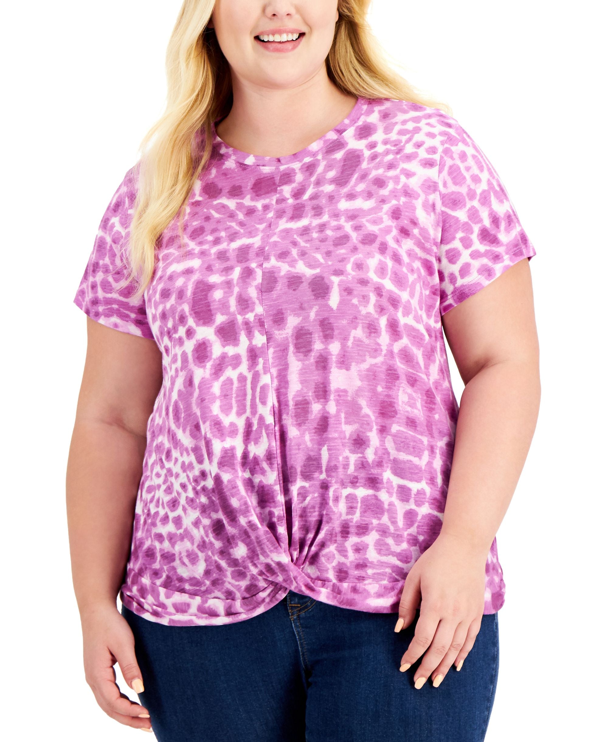 Style & Co Plus Size Crossover Top