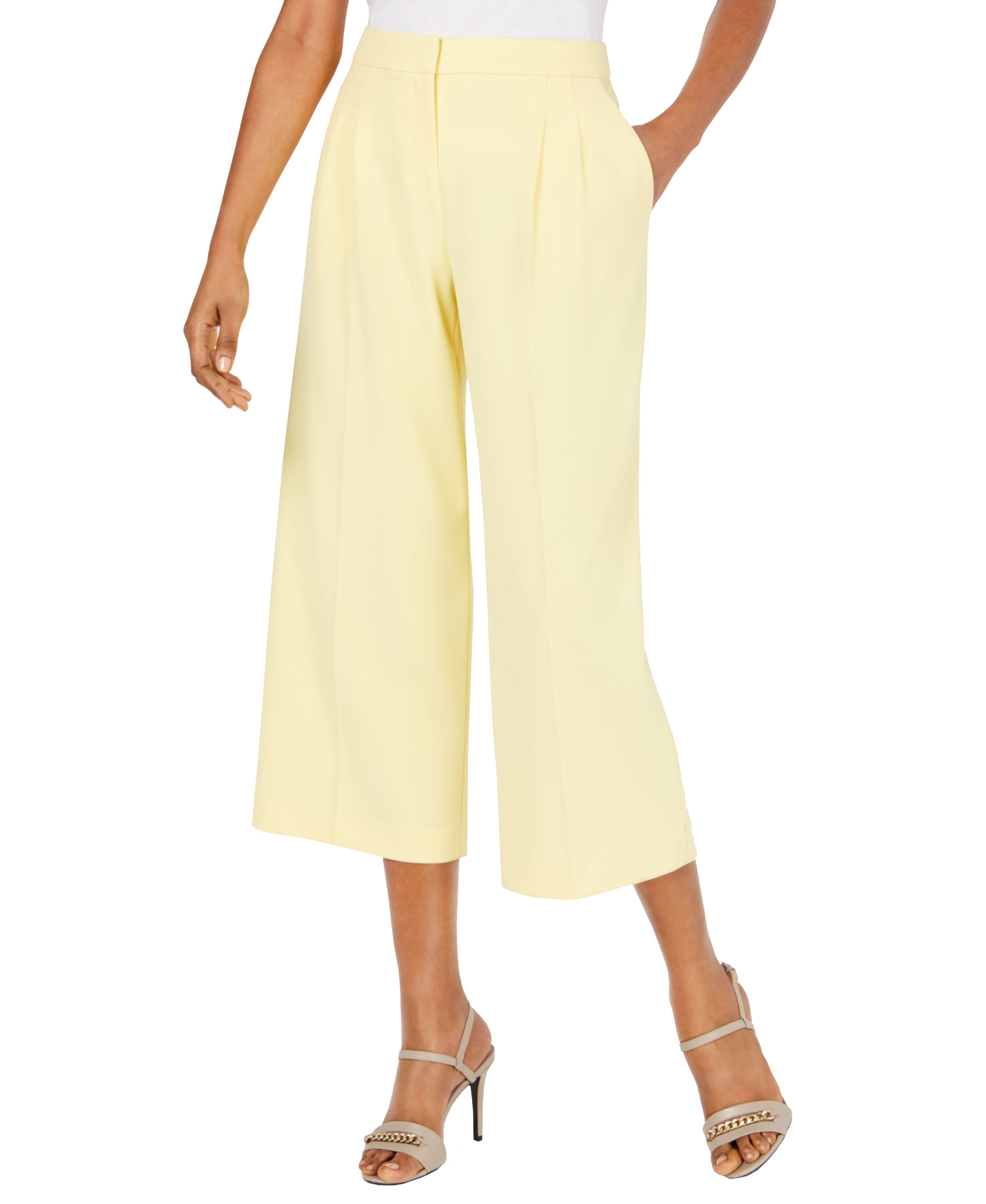 Calvin Klein Pleat Detail Capris