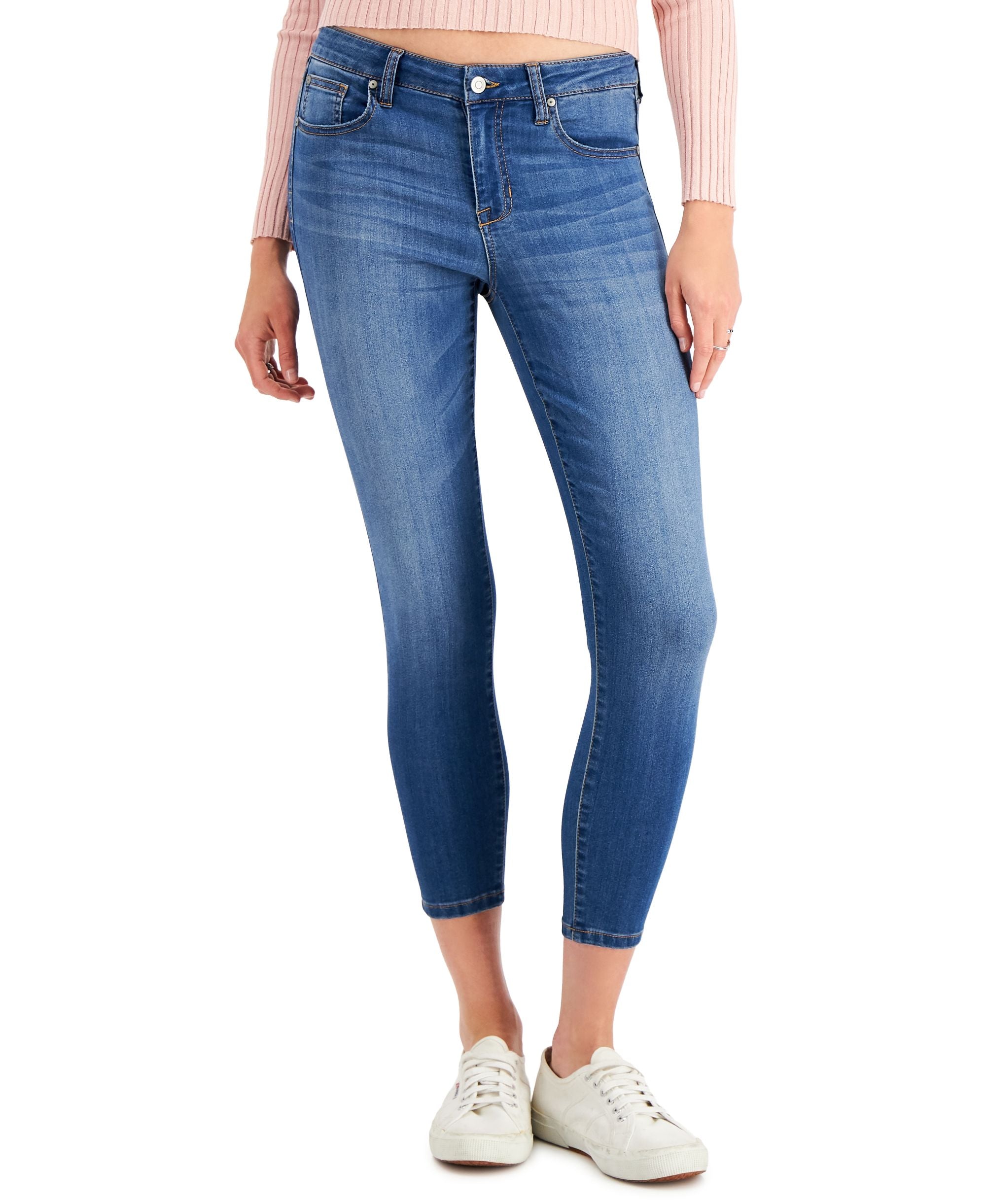Juniors' Mid Rise Skinny Ankle Jeans