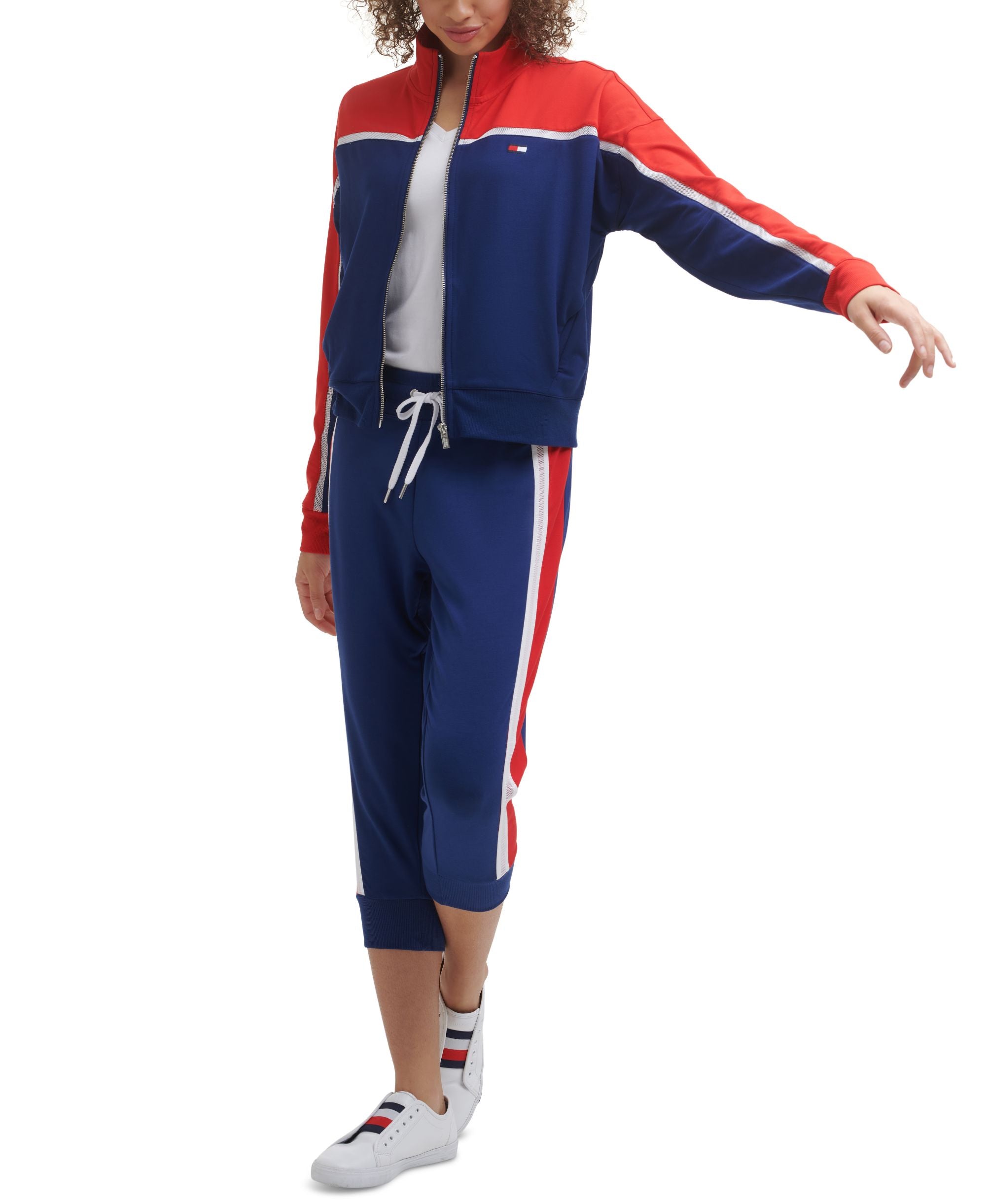 Tommy Hilfiger Sport Womens Colorblocked Track Jacket