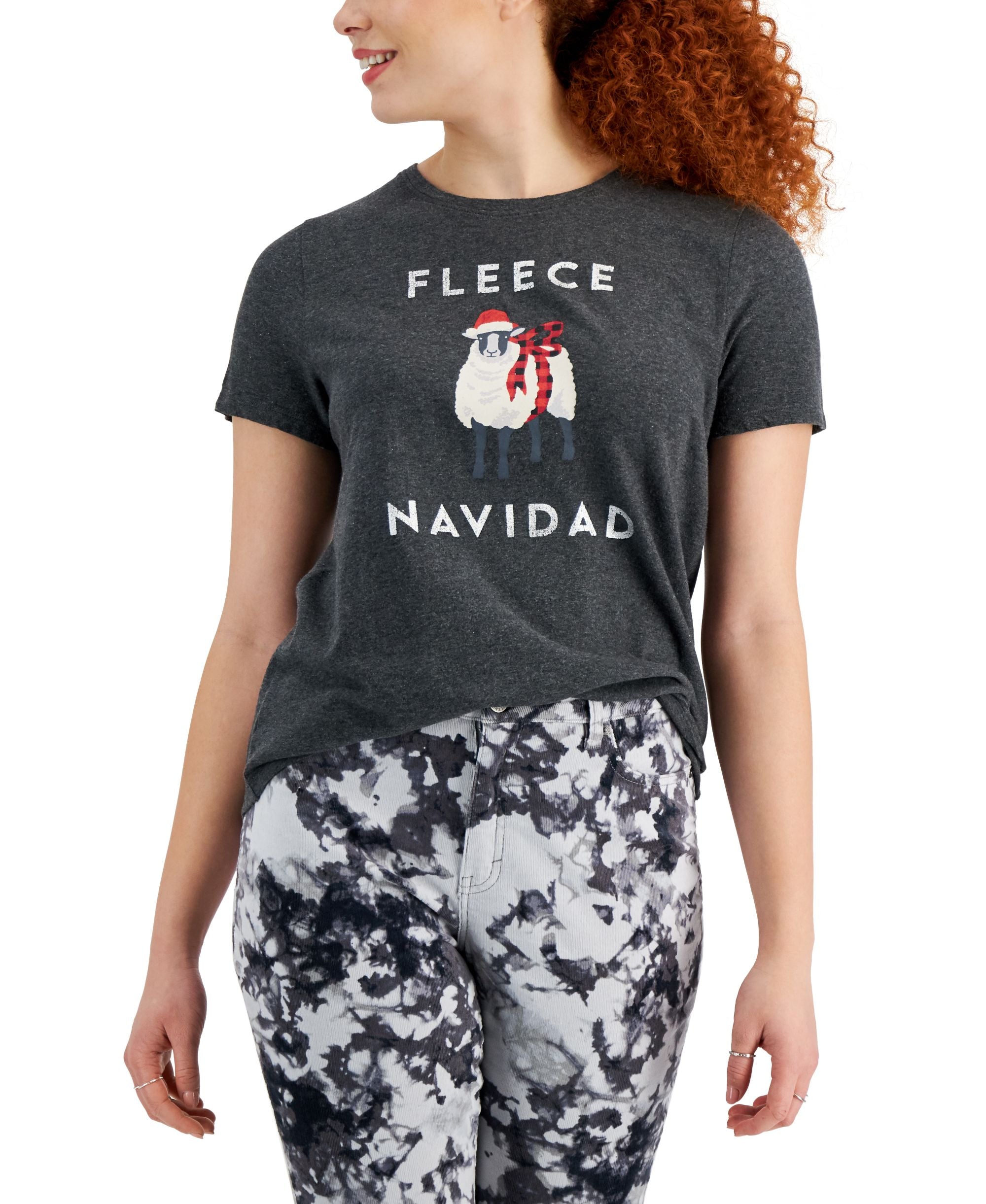 Style & Co Holiday Graphic Cotton T-Shirt