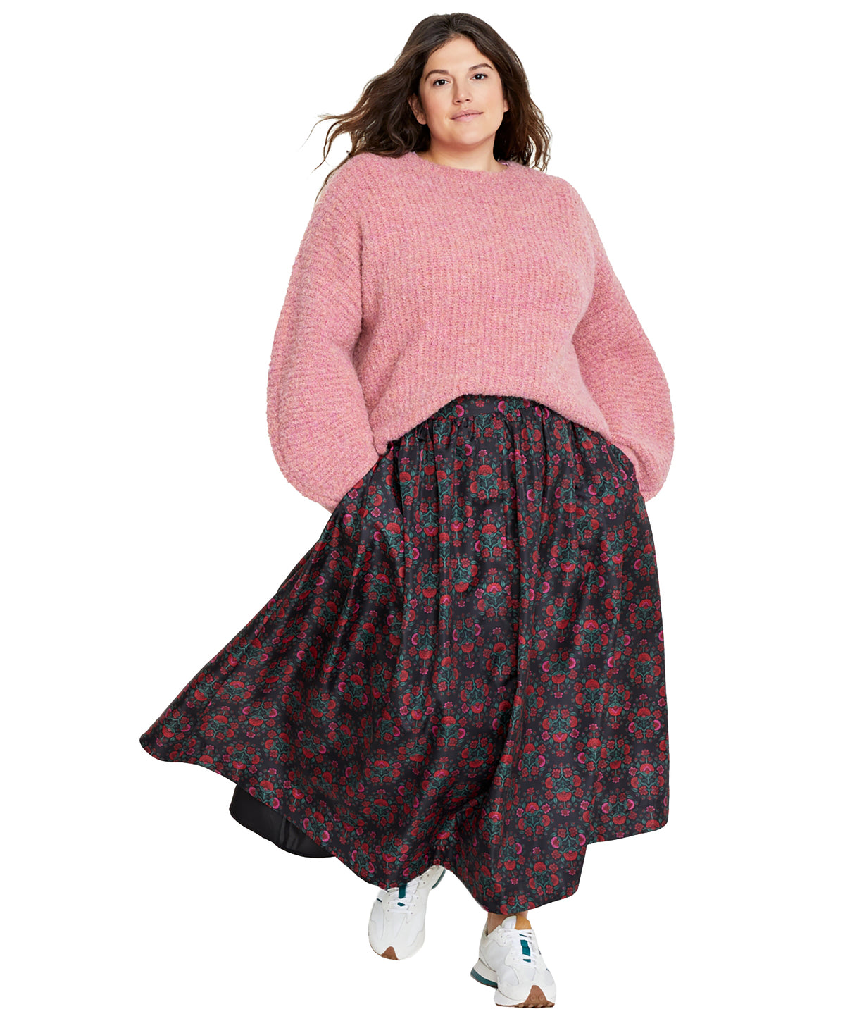 Plus Size Marled Boucl� Sweater