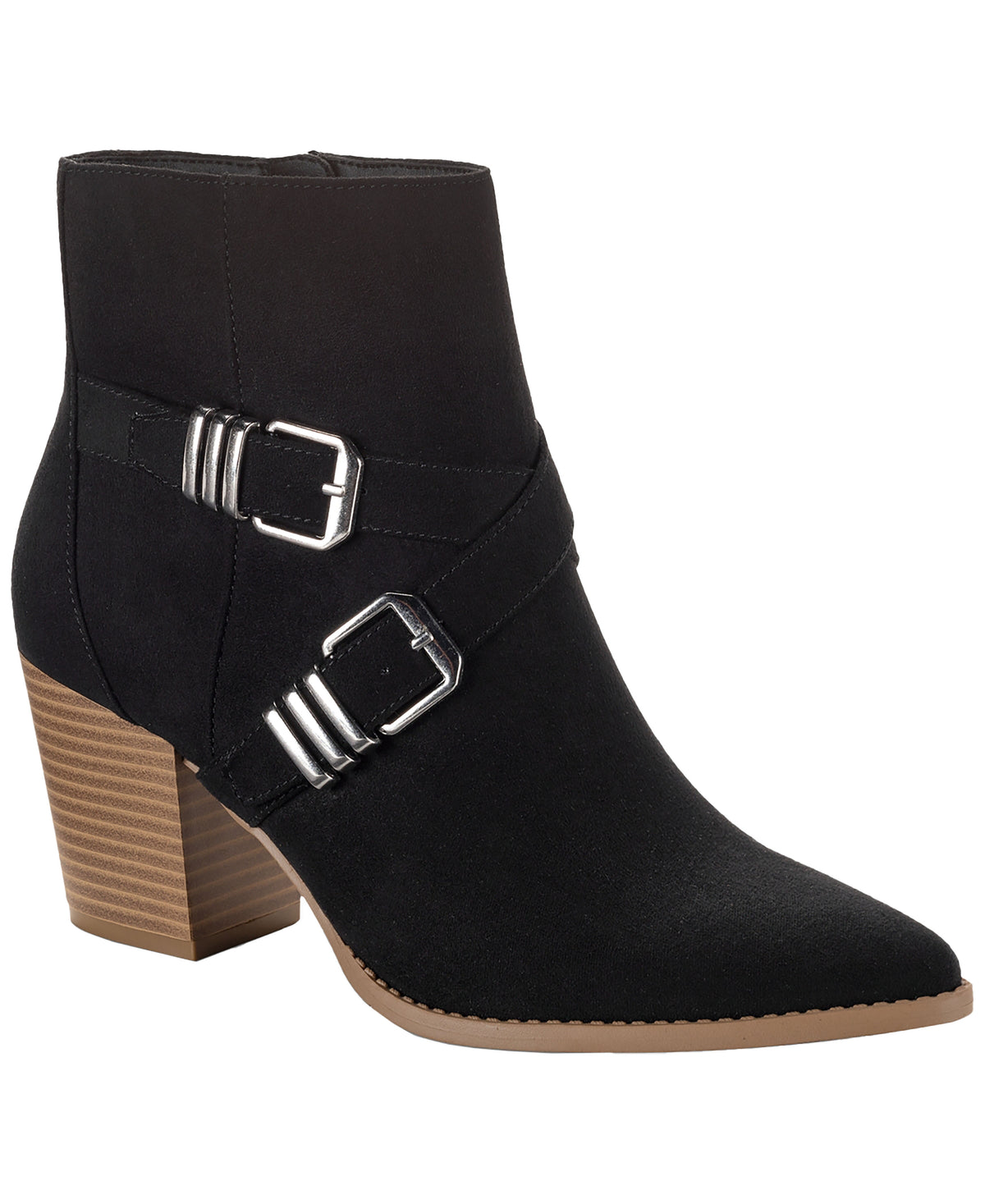 Elyssaa Pointed-Toe Buckle Booties