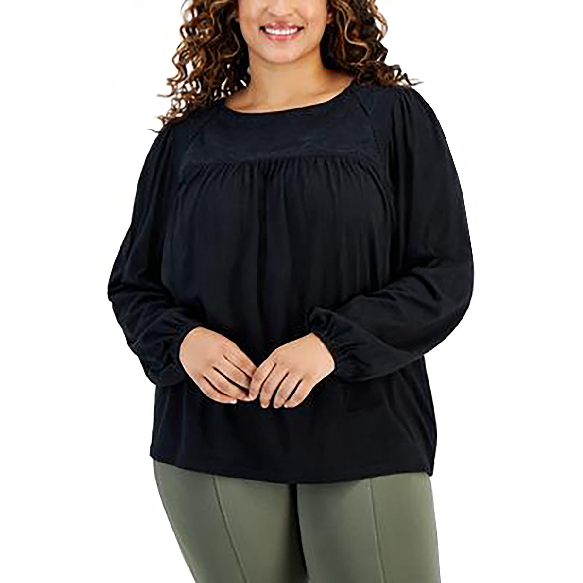 Plus Size Lace Knit Top