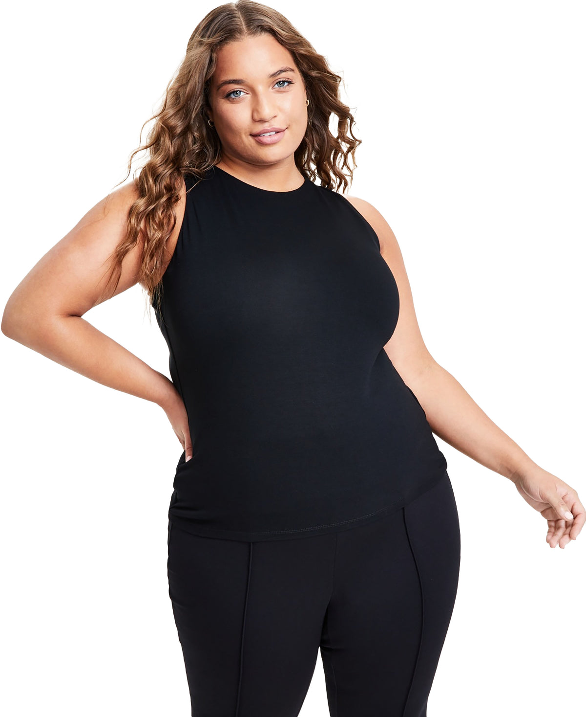 Plus Size Sleeveless Jersey Knit Top