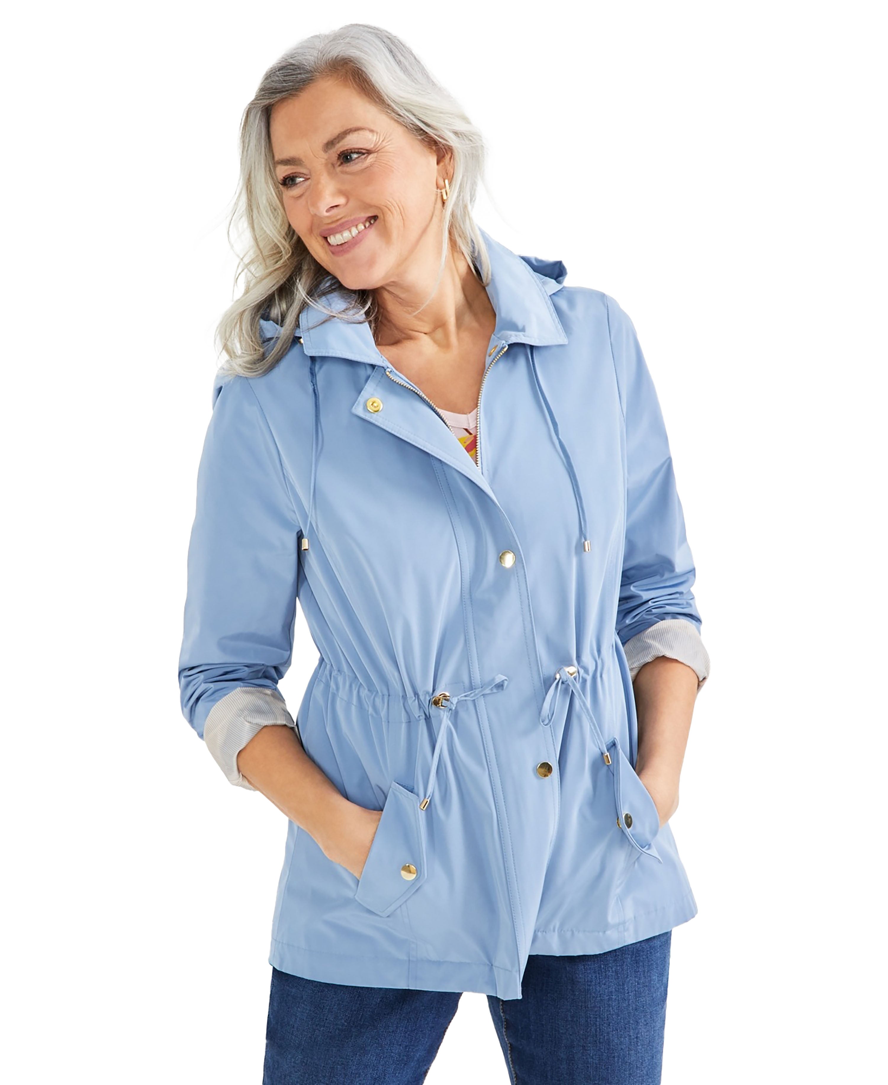 Women's Hooded Anorak Blue Fog S