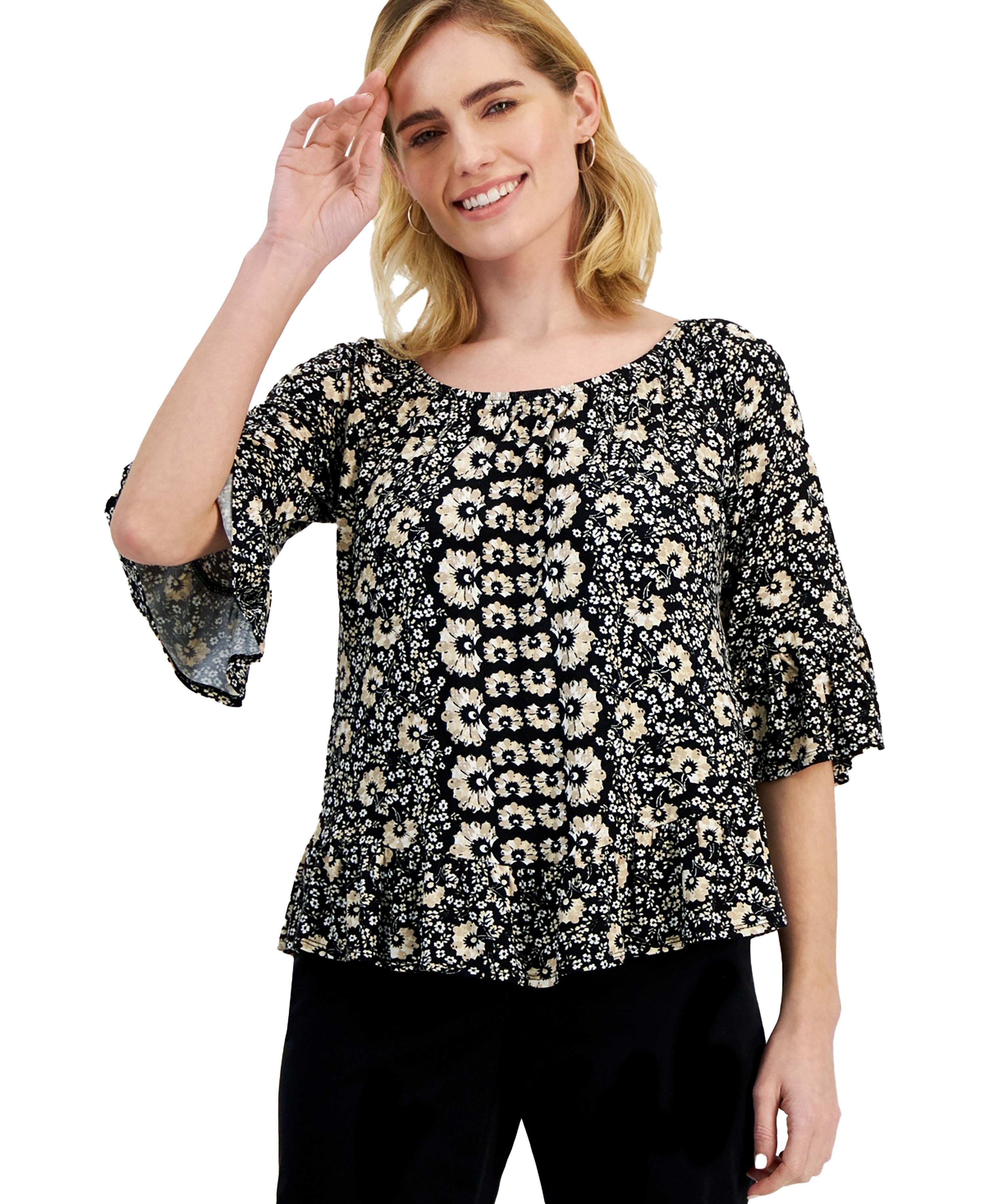 Petite Runaway Pottery On/Off Knit Top