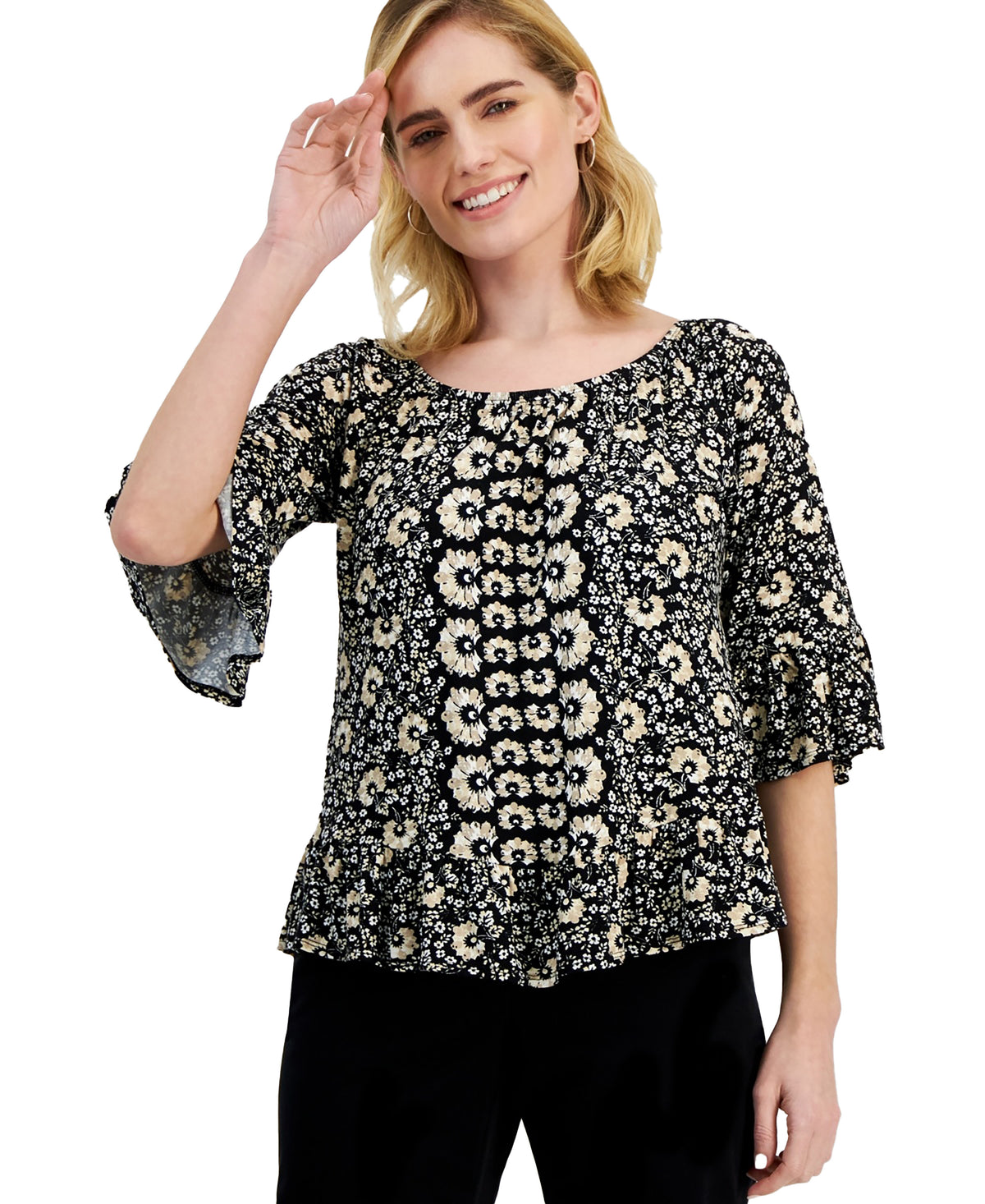 Petite Runaway Pottery On/Off Knit Top