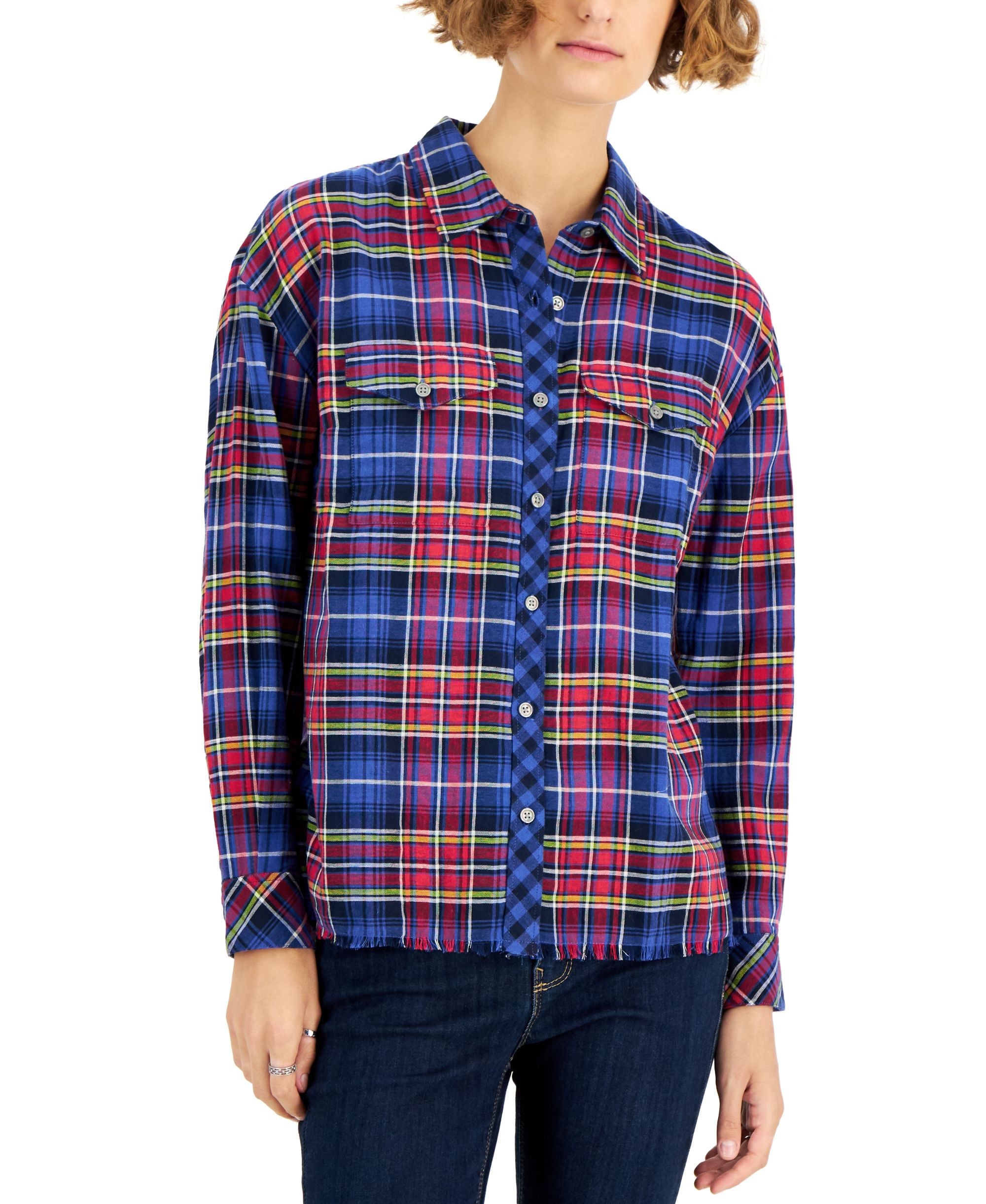 Style & Co Cotton Plaid Shirt