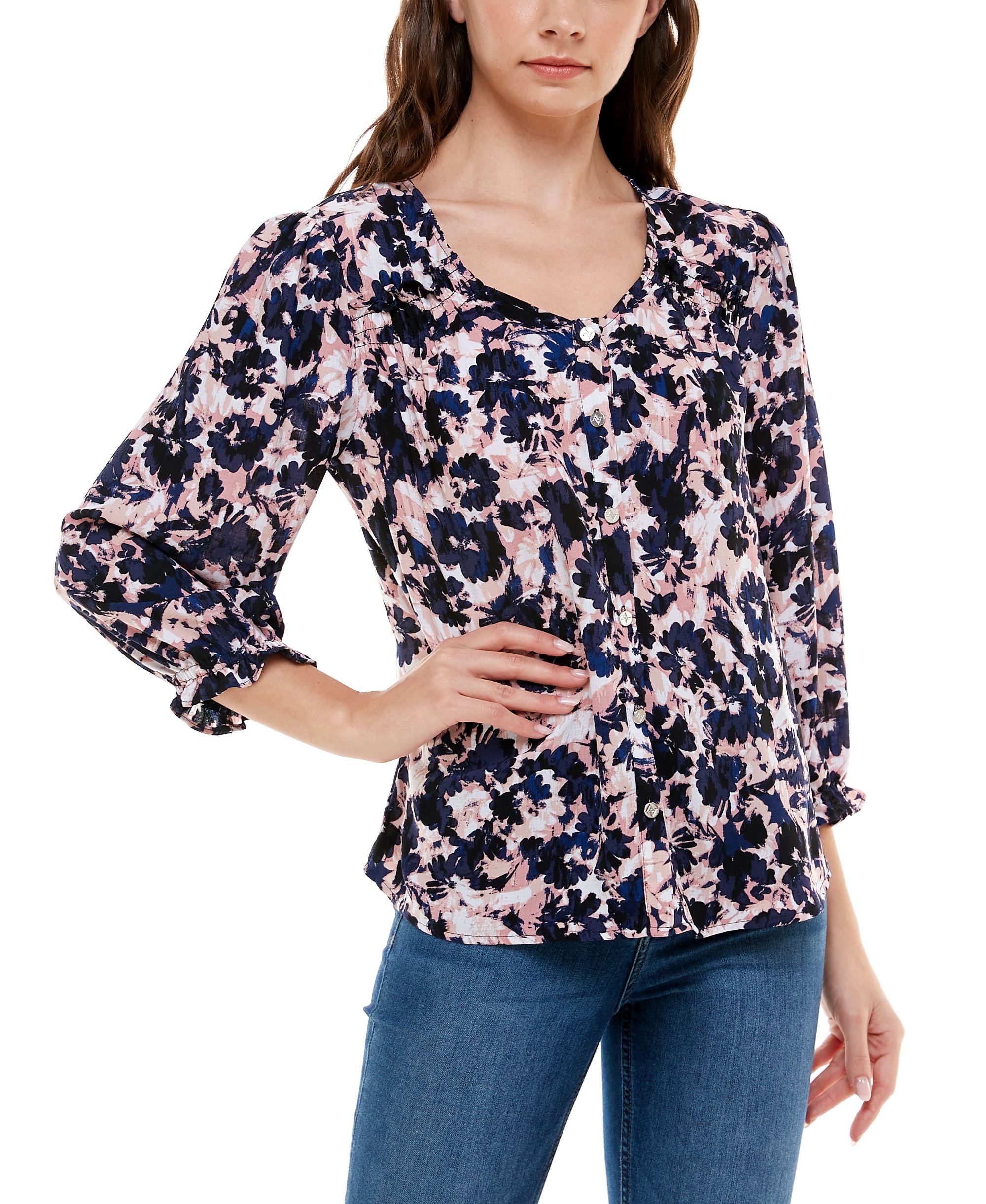 Womens Button Up Blouse