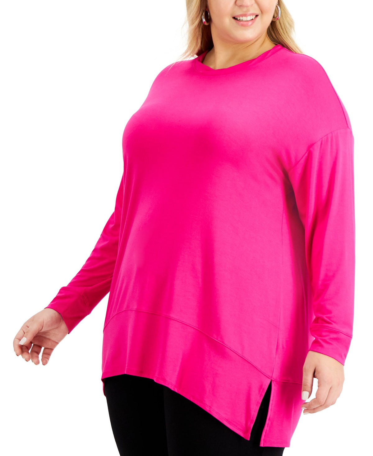 INC International Concepts Plus Size Side Slit Tunic