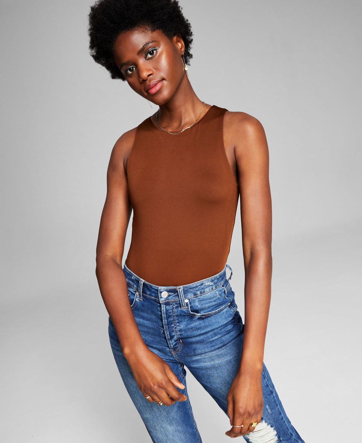 Now This Womens High Neck Bodysuit