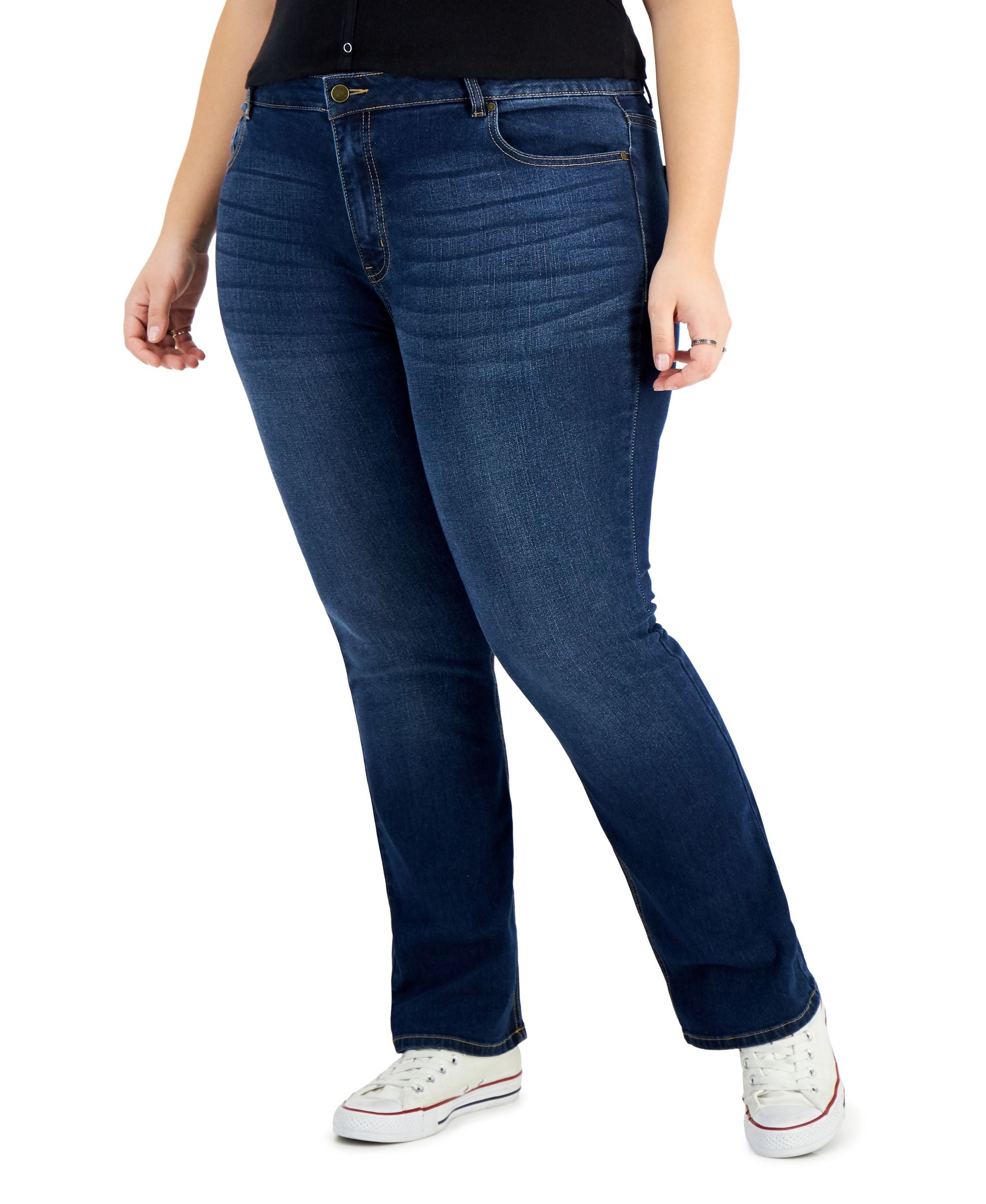 Tinseltown Trendy Plus Size Slim Bootcut Jeans
