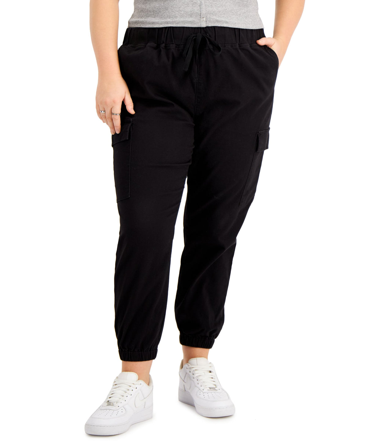 Tinseltown Trendy Plus Pull On Drawstring Waist Pants