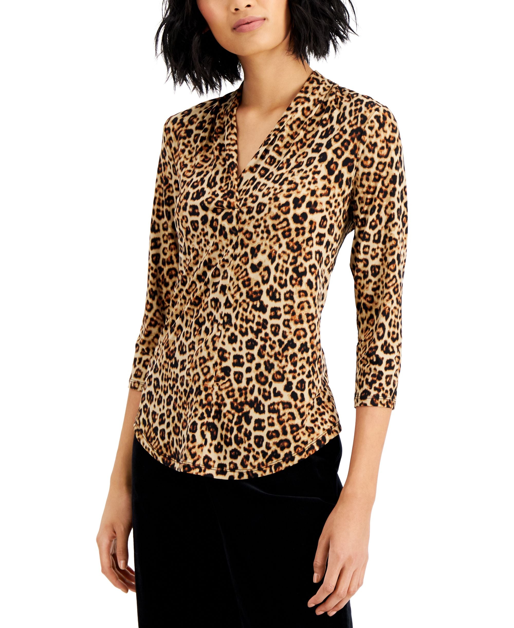Charter Club Leopard Print Top
