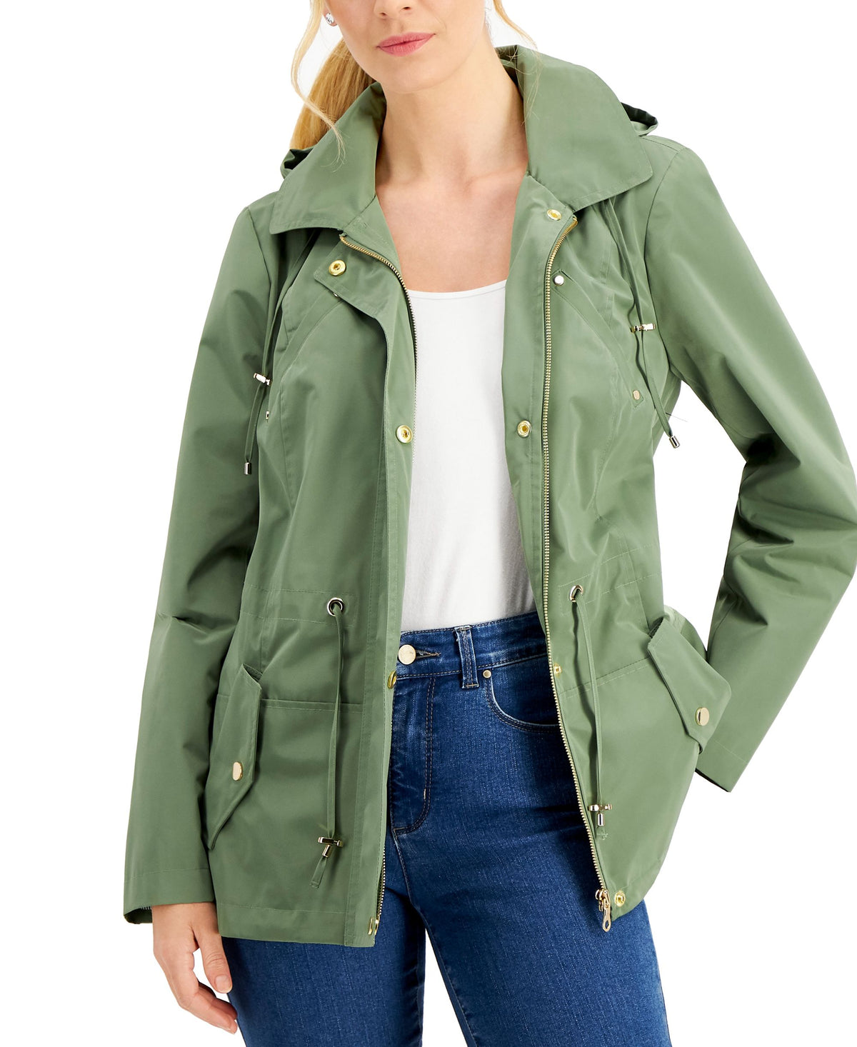 Charter Club Water Resistant Hooded Anorak Jacket