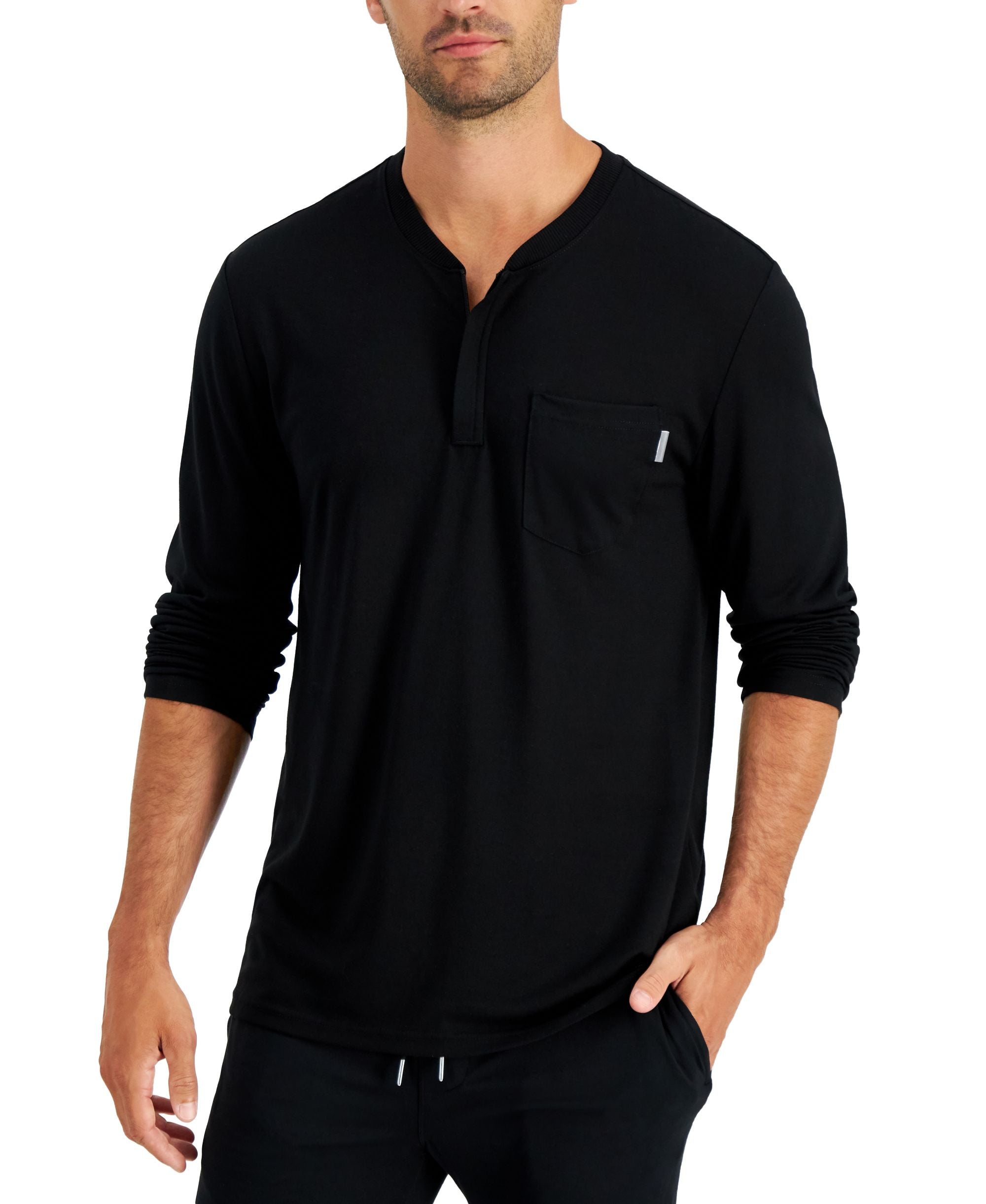 Alfani Men's Quarter-Zip Henley Shirt