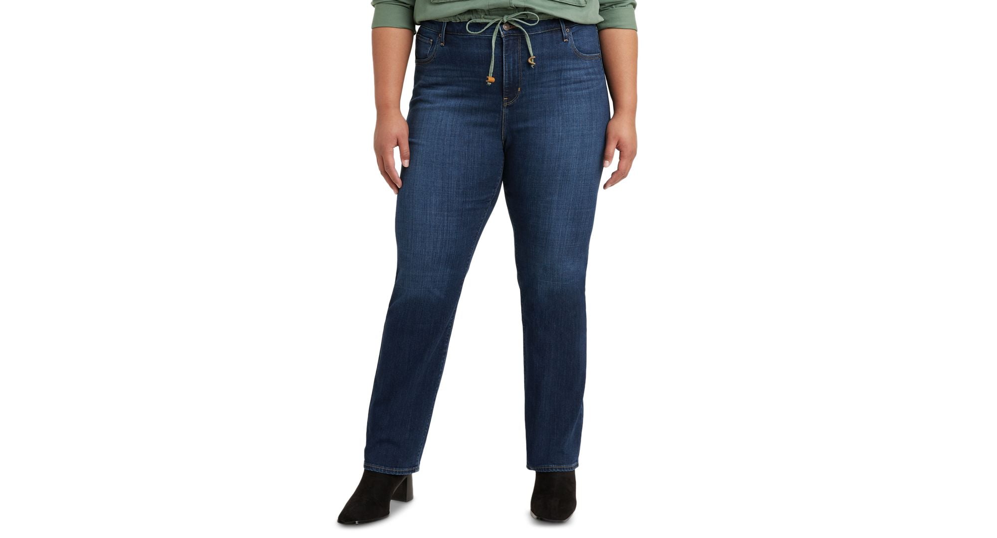Levis Trendy Plus Size 724 High Rise Straight Leg Jeans