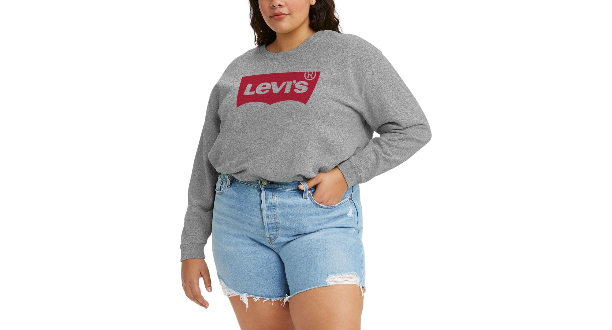 Trendy Plus Size Logo Sweatshirt