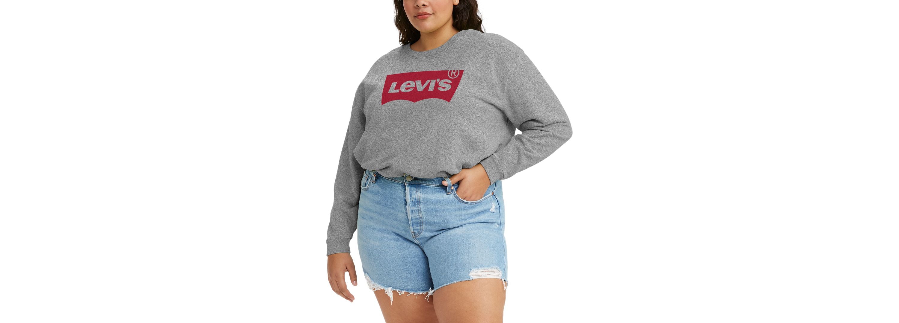 Trendy Plus Size Logo Sweatshirt