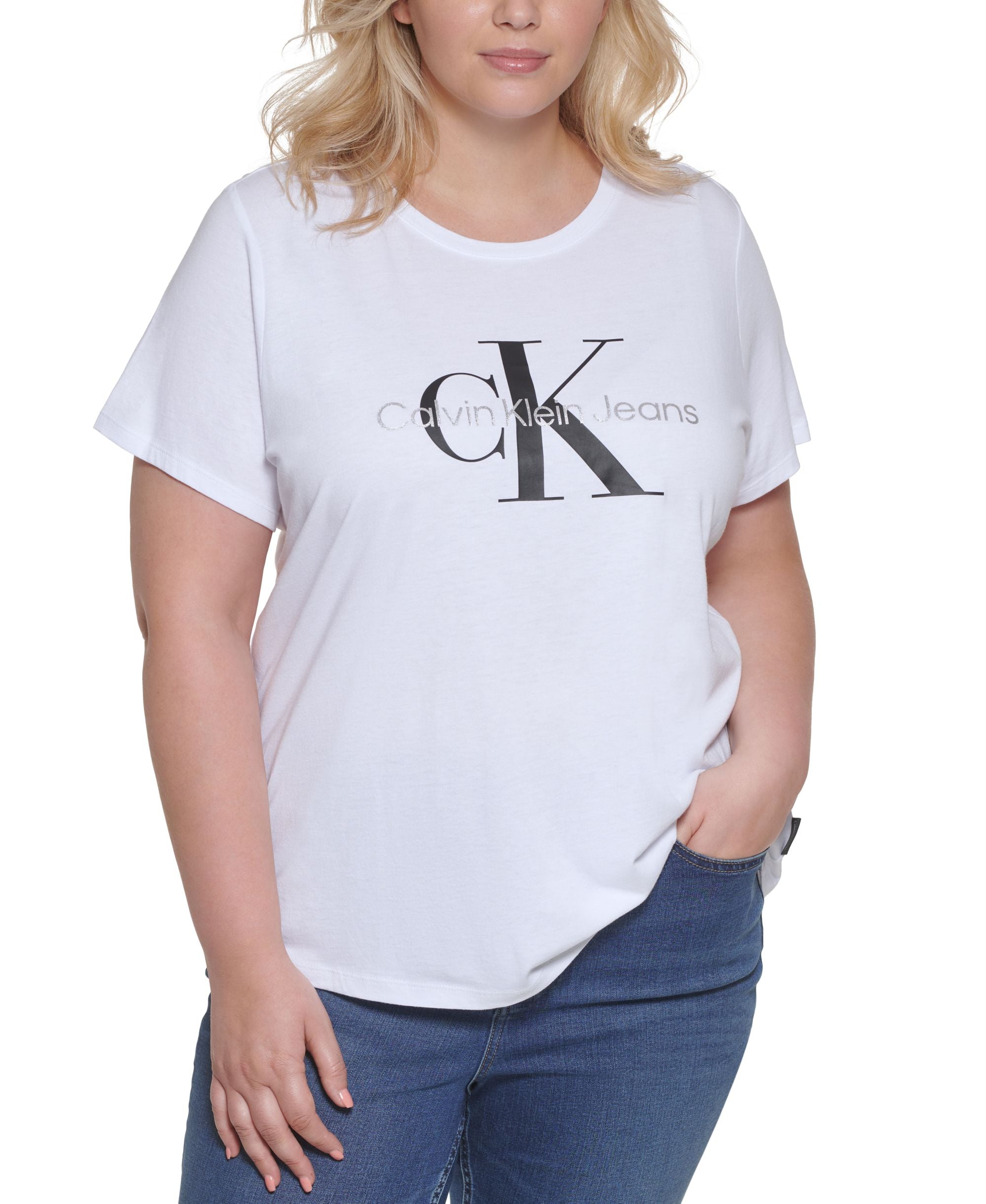 Calvin Klein Jeans Trendy Plus Size Graphic Logo T-Shirt