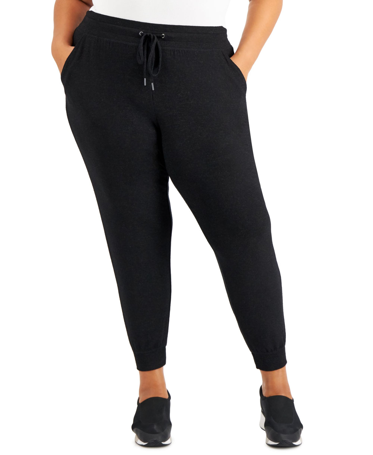 ID Ideology Plus Size Drawstring Knit Joggers